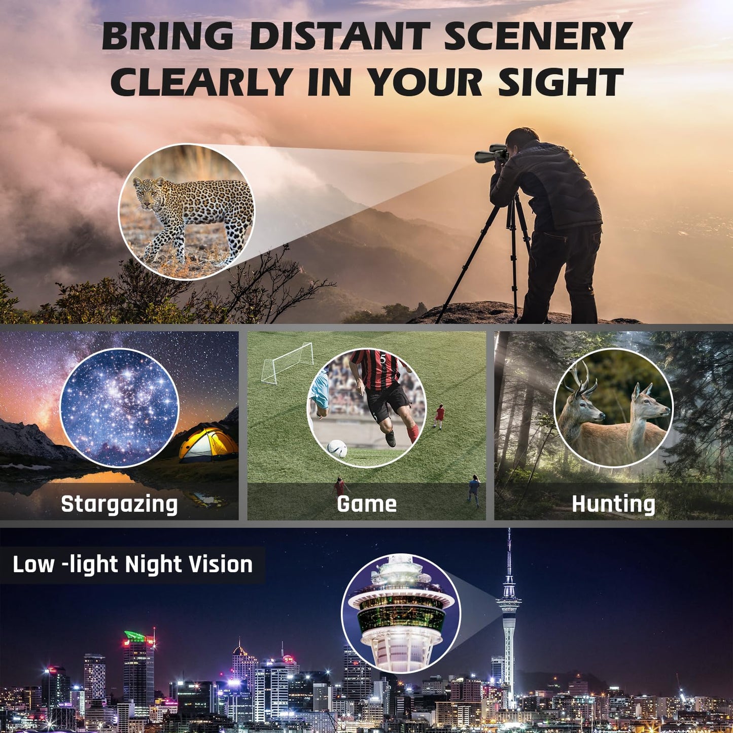 18X70 High Power Binoculars for Adults-Outdoor and Astronomy Binocular,Large Aperture for Long Distance Viewing with Smartphone Adapter Mount and Binocular Tripod Adapter