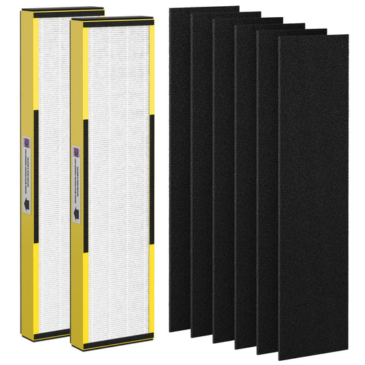 2 Pack FLT5000 True HEPA Replacement Filter C Compatible with G-Guardian AC5000 AC5000E AC5250PT AC5300B AC5350B AC5350BCA AC5350W CDAP5500B AP2800CA