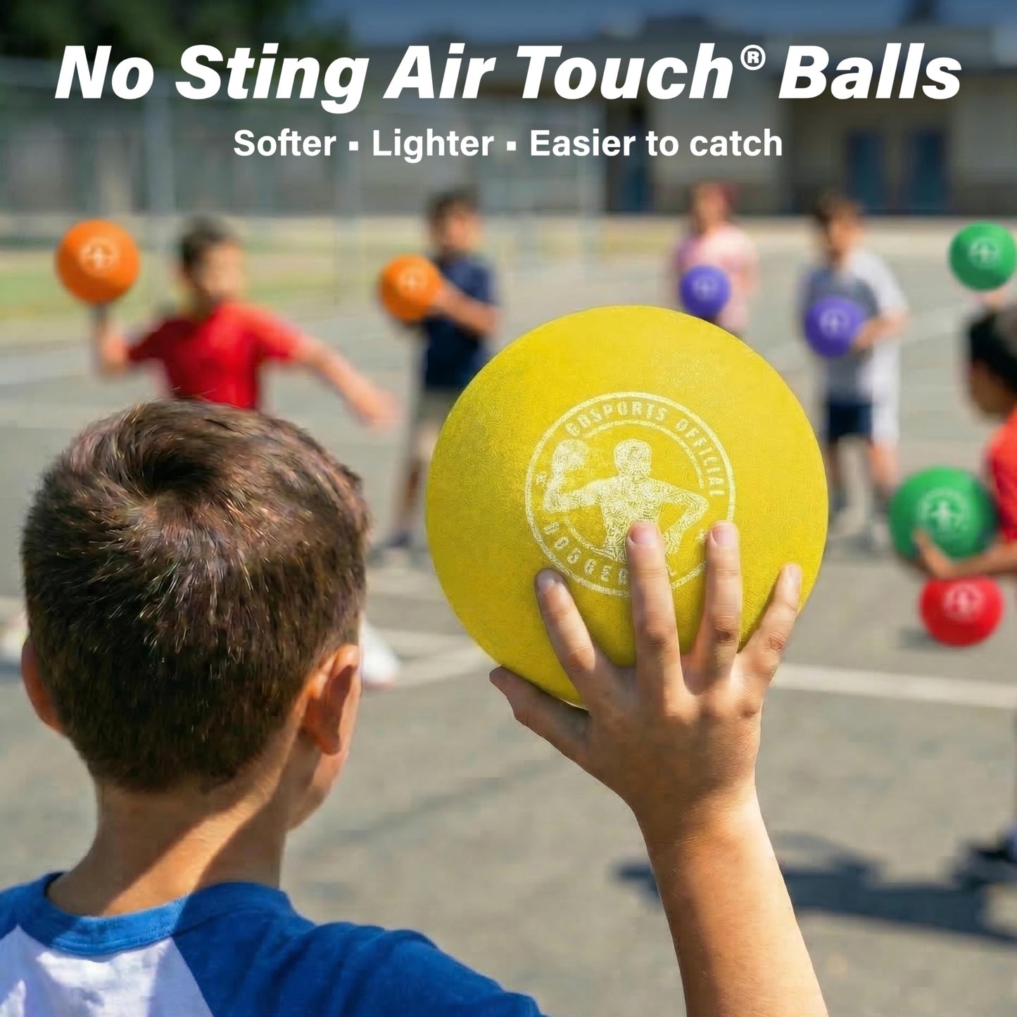 GoSports 7 Inch Inflatable No Sting Dodgeball 6 Pack Includes Ball Pump & Mesh Bag