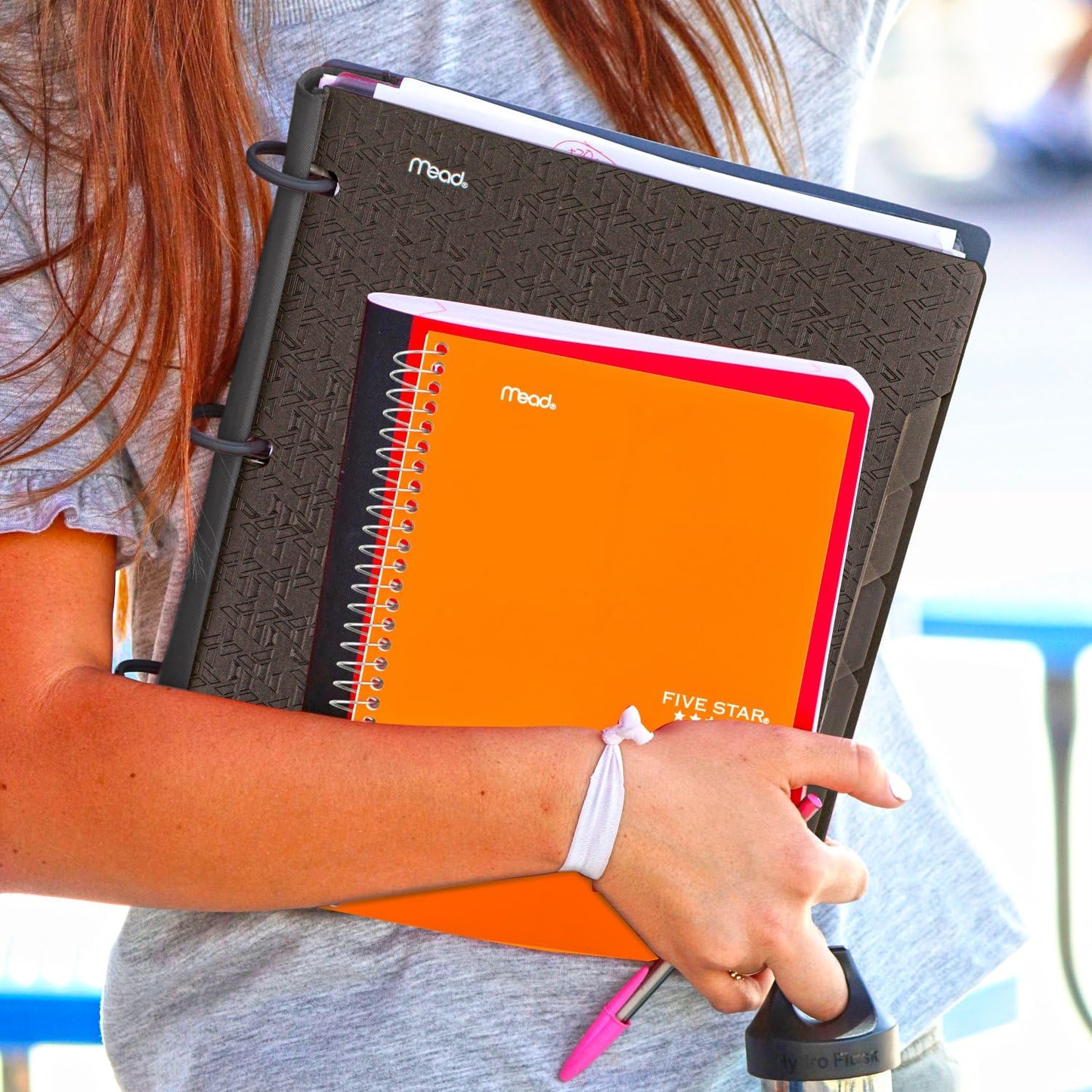 Five Star Spiral Notebooks, 6 Pack, 5 Subject, College Ruled, 9 1/2" x 6", 150 Sheets, Amethyst Purple, Sedona Orange, Seaglass Green, Tidewater Blue, Gray and Black (840030A-ECM)