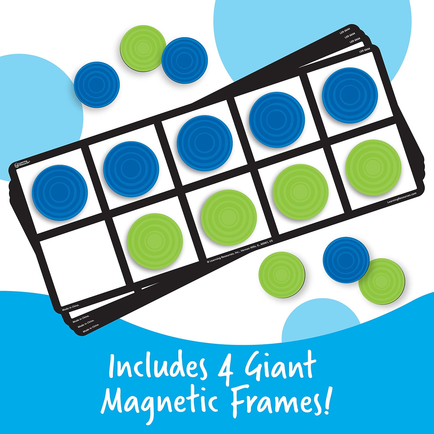 Learning Resources LER6644 Giant Magnetic Ten-Frame Set
