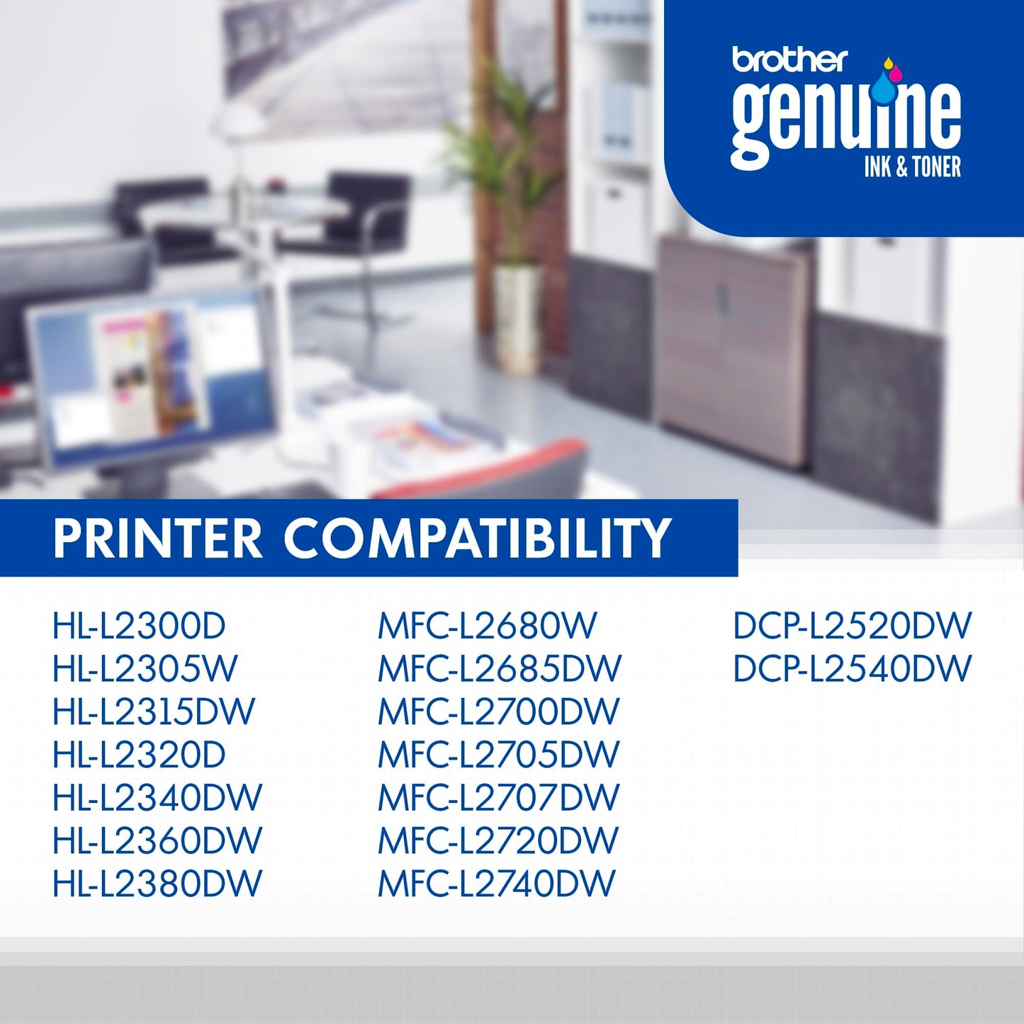 Brother Original TN630 Standard Yield Black Toner Cartridge, Original Toner Replacement cartridges, Toner for Brother Laser Printers HL-L2320D, DCP-L2520DW, MFC-L2700DW, MFC-L2720DW and More