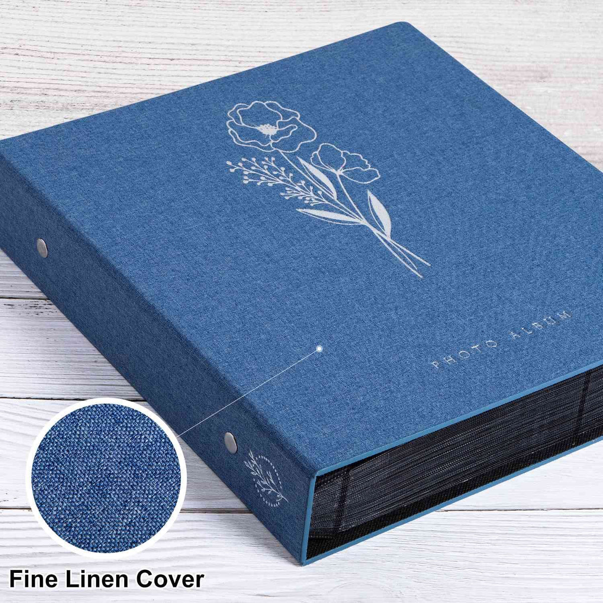 Lanpn Photo Album 4x6 1000 Pockets, Extra Large Capacity Linen Cover Picture Albums Holds 1000 Horizontal and Vertical Photos Blue