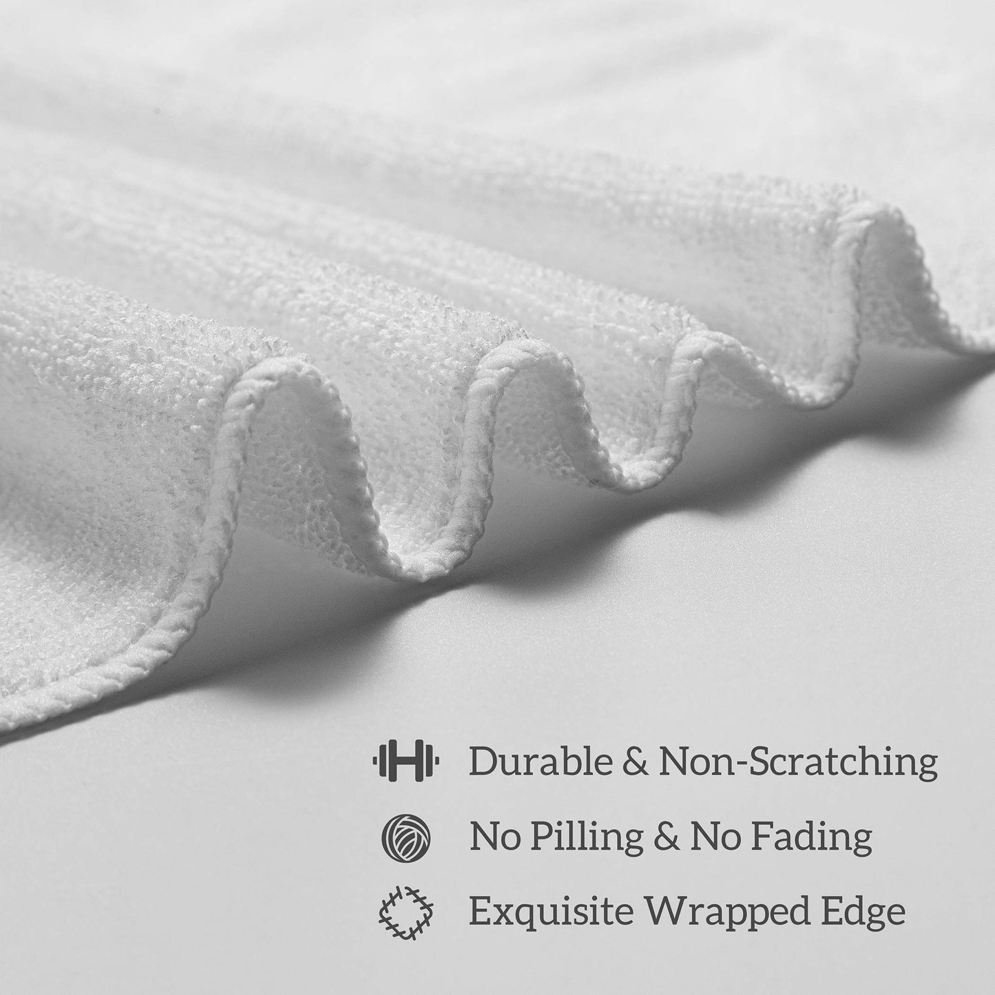 Cartman Microfiber Cleaning Cloths, 14 x 14 Inch, 90 Pack, Non-Abrasive, Reusable and Washable, All Purpose Cleaning Towels for Household, Car Washing, Drying & Auto Detailing, White