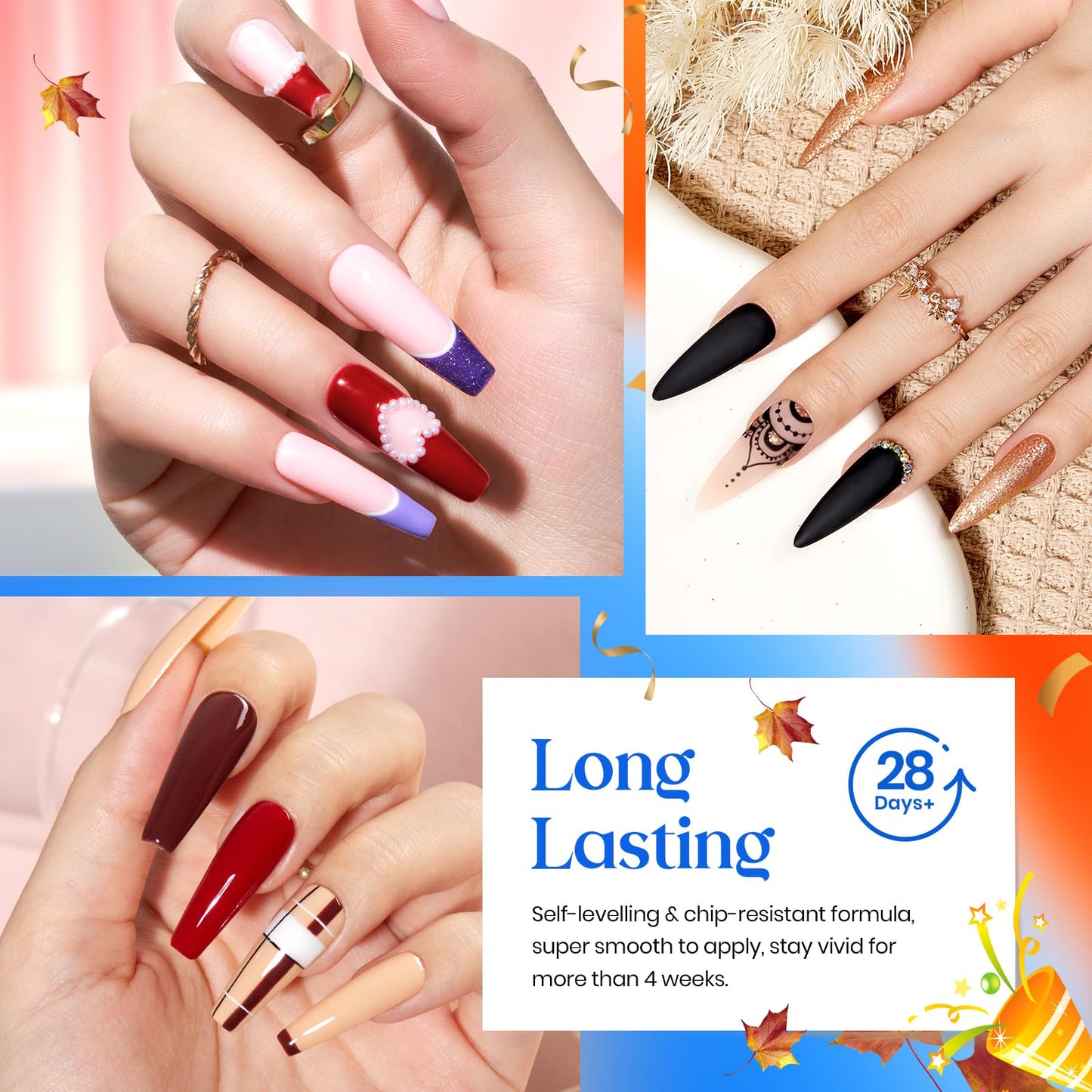 Beetles Gel Nail Polish Kit, 36 Colors Soak Off Neutral Nude Pink Gel Polish with 1 Base Coat 1 Glossy & 1 Matte Top Coat Gel Nail Art Nail Nail Design Decoration at Home