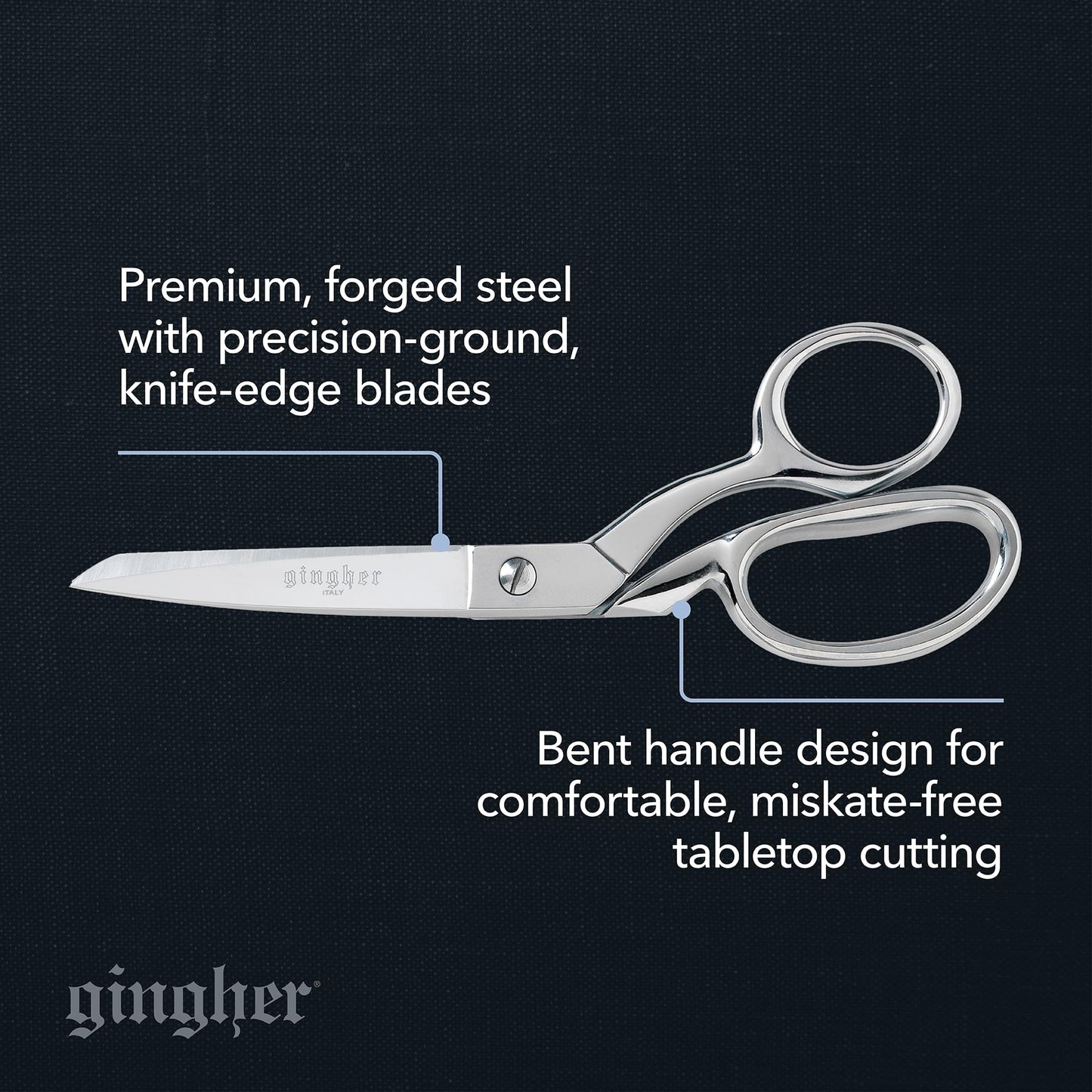 Fiskars Gingher 01-005288 Knife Edge Dressmaker's Shears, 8-Inch