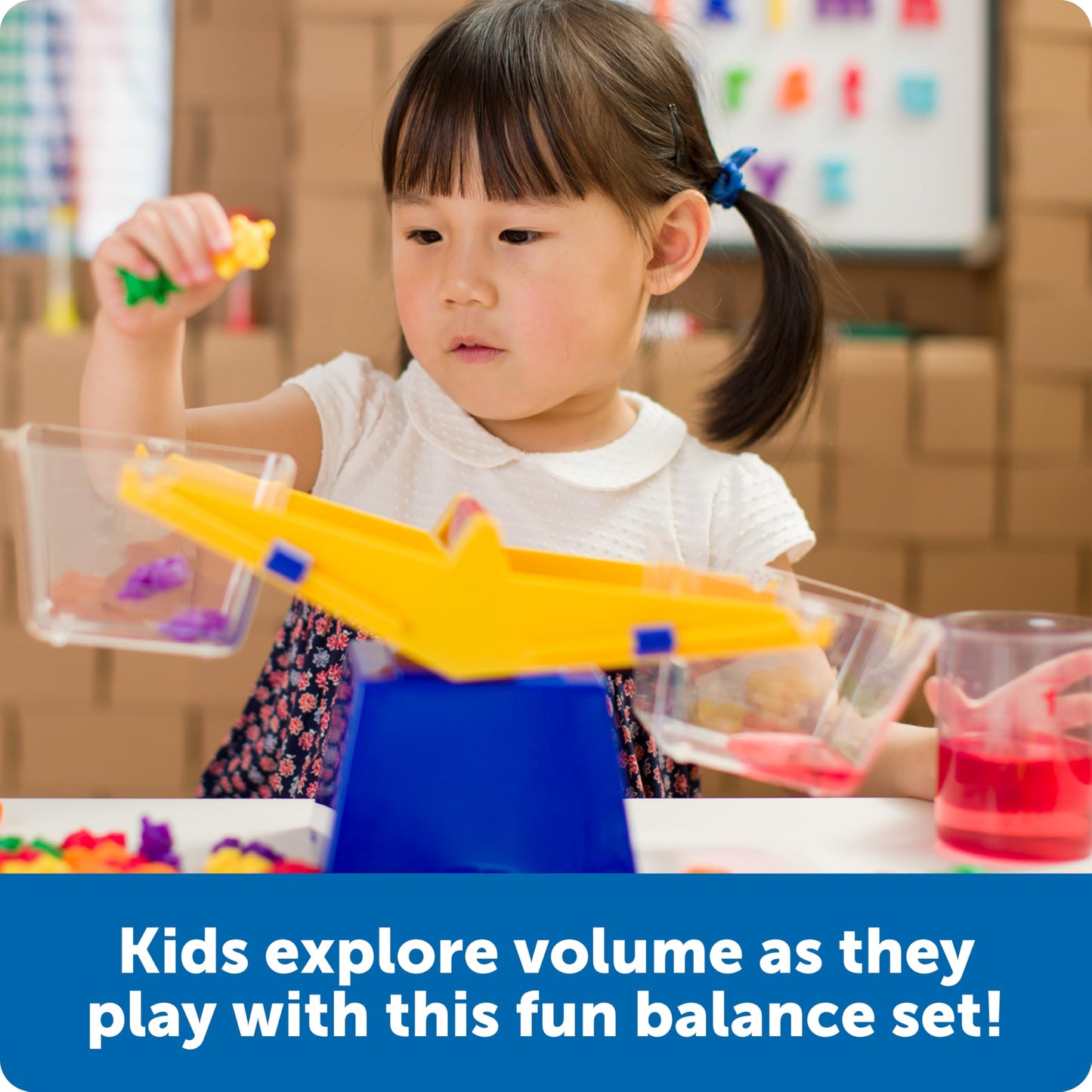 Learning Resources LER1521 Primary Bucket Balance Teaching Scale, Science/Math, Classroom Scale, Ages 3+