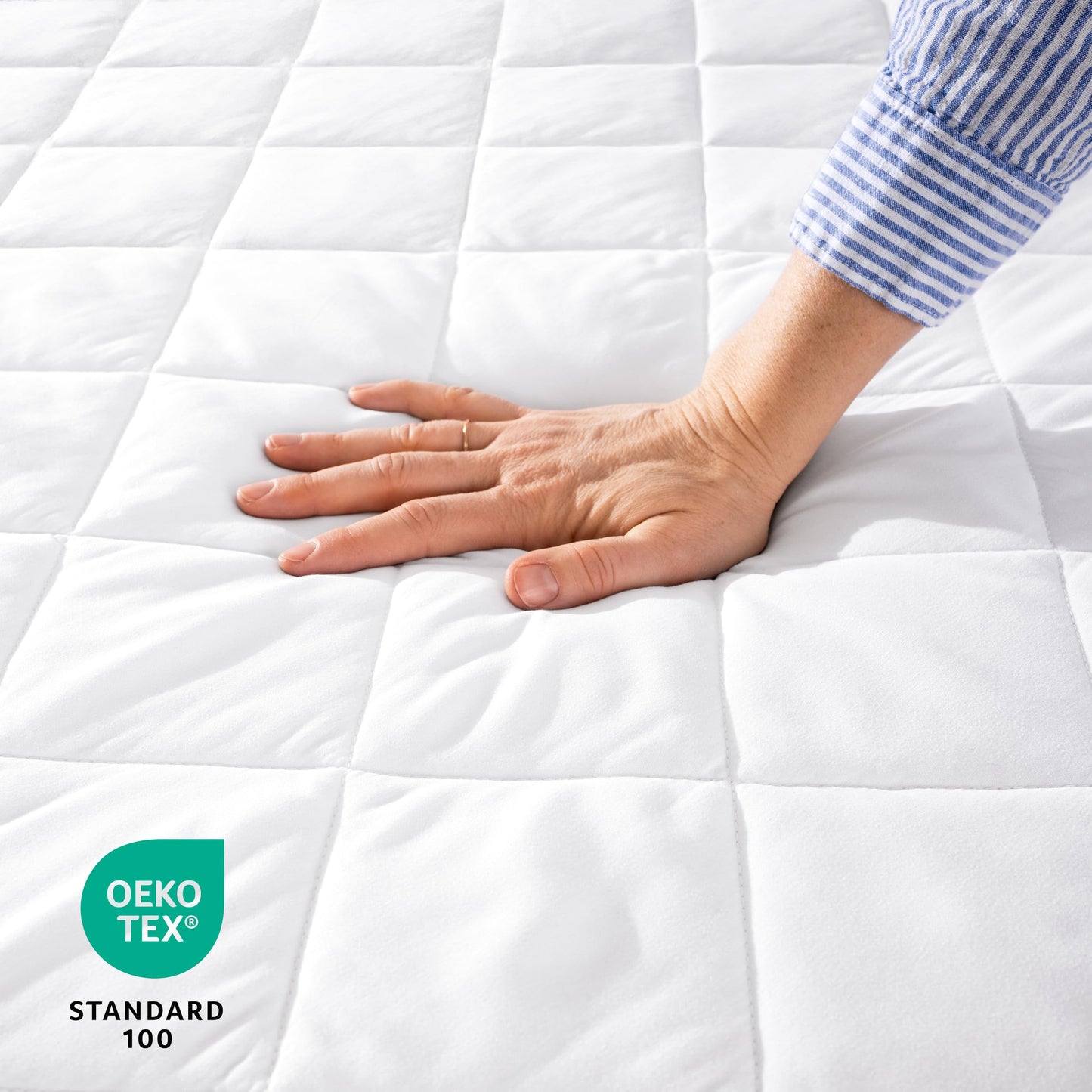Bare Home Quilted Fitted Mattress Pad - Cooling Mattress Topper - Hypoallergenic Down Alternative Fiberfill - Stretch-to-Fit (Twin XL)