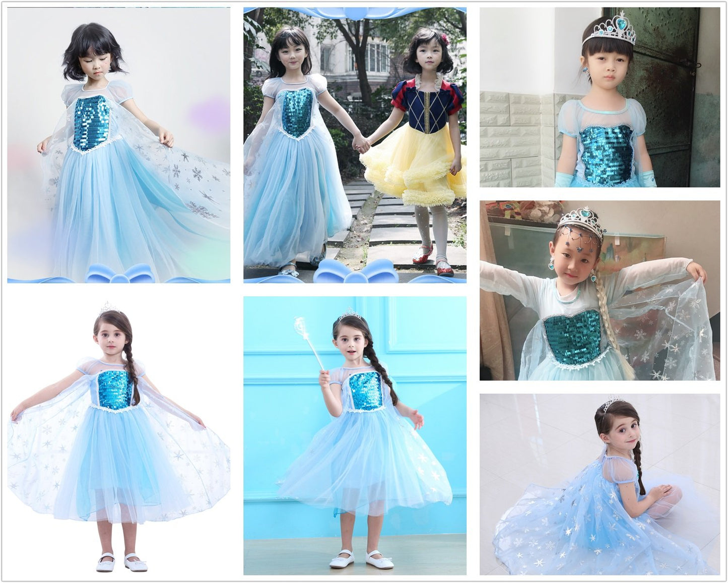 Party Chili Princess Costumes Birthday Dress Up For Little Girls with Crown,Mace,Gloves Accessories 2t 3t (100)