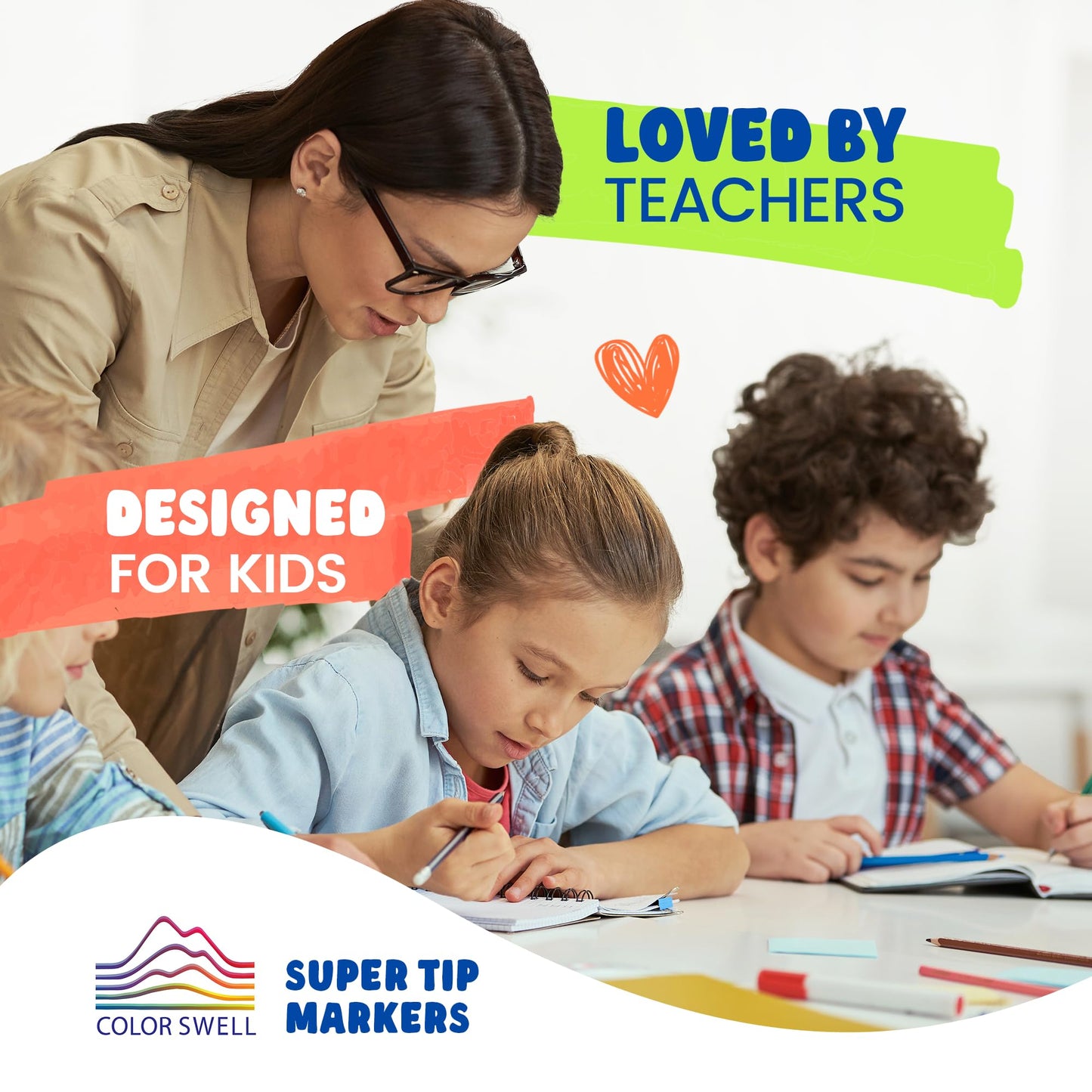 Color Swell Bulk Markers - 18 Packs 8 per Pack (144 Total) - Super Tip Bulk Markers