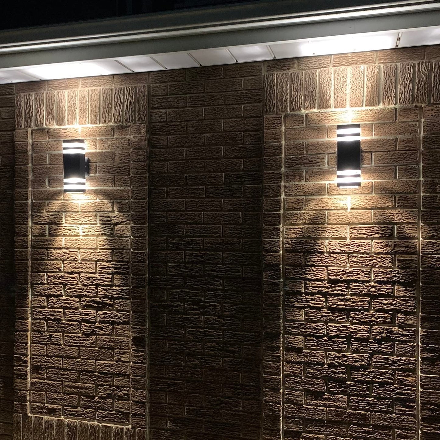 OUTKEIEI 4-Pack Outdoor Wall Lights, LED Modern Black Exterior Light Wall Mount, Simple Aluminum Waterproof Porch Wall Sconces for Outside House Garage Garden