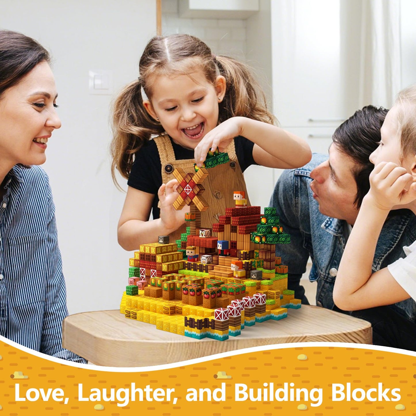 idoot 100PCS Magnetic Blocks Farm Animal Toys, STEM Sensory Building Gifts for Boys and Girls