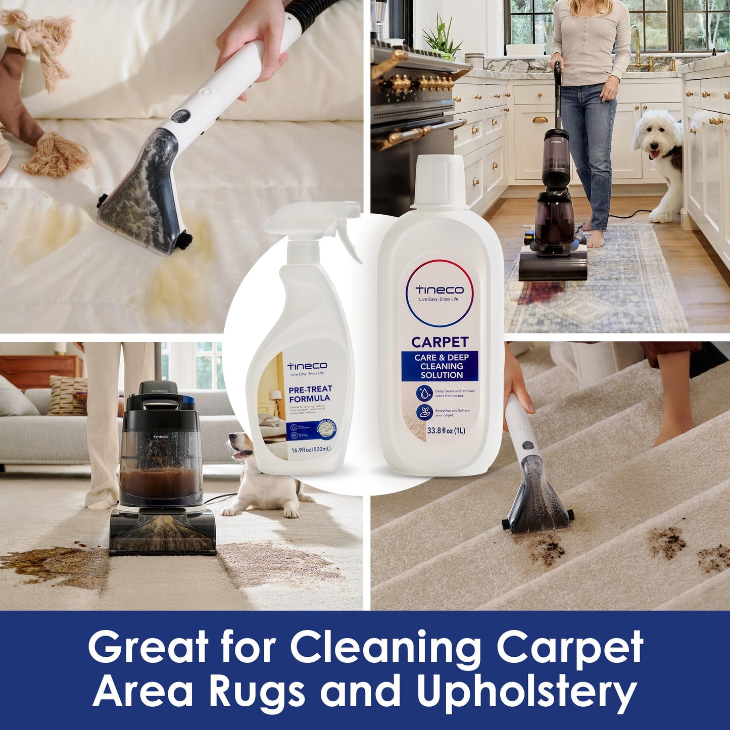 Tineco Carpet Pretreat Formula and Carpet Cleaning Solution for Carpet ONE Cruiser