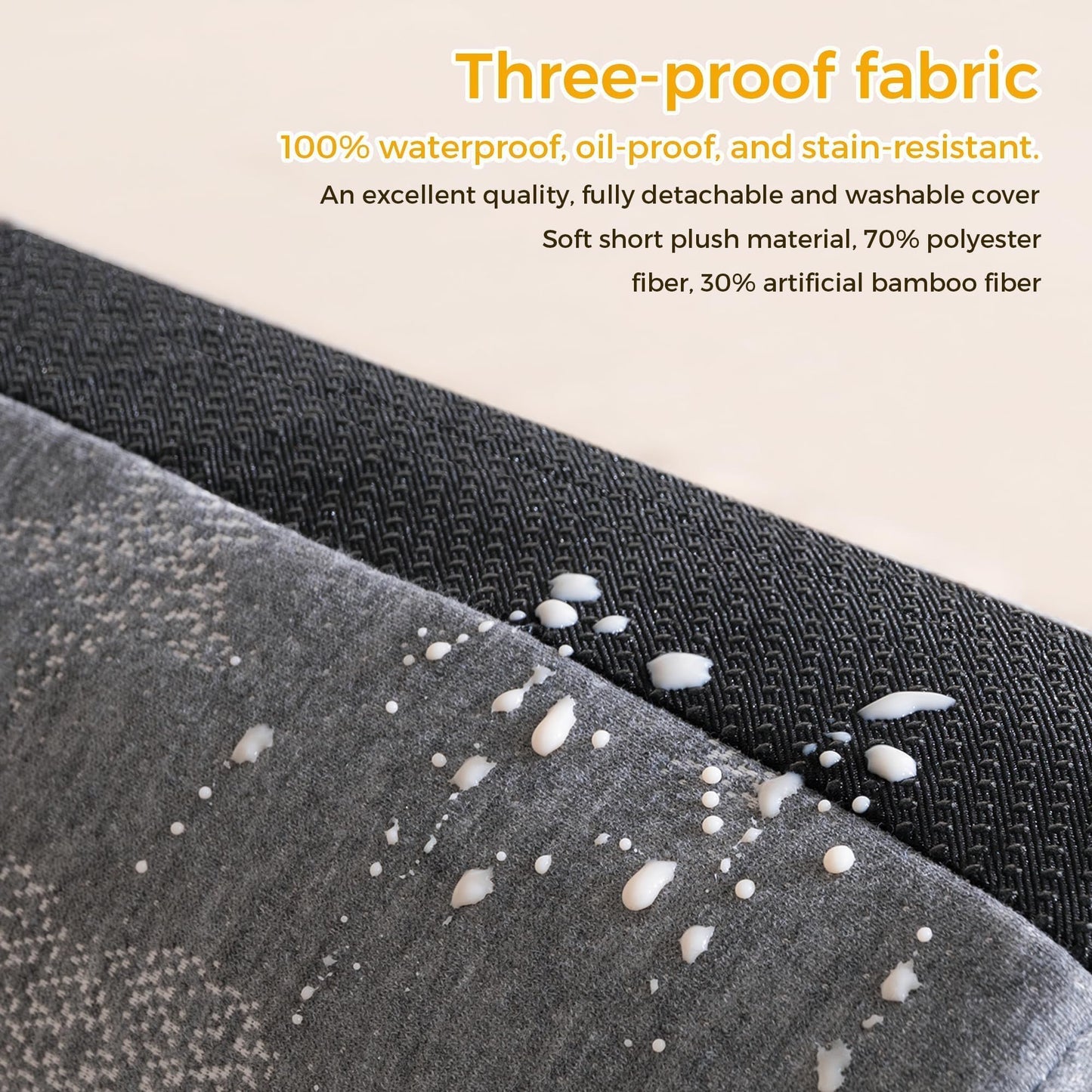 Kohentact Bed Rail Bumpers for Toddlers - Foam Bed Bumper Guard with Dual Non-Slip Pads Waterproof Washable Soft Removable Cover Safe Bed Rail for Toddlers, Kids Seniors