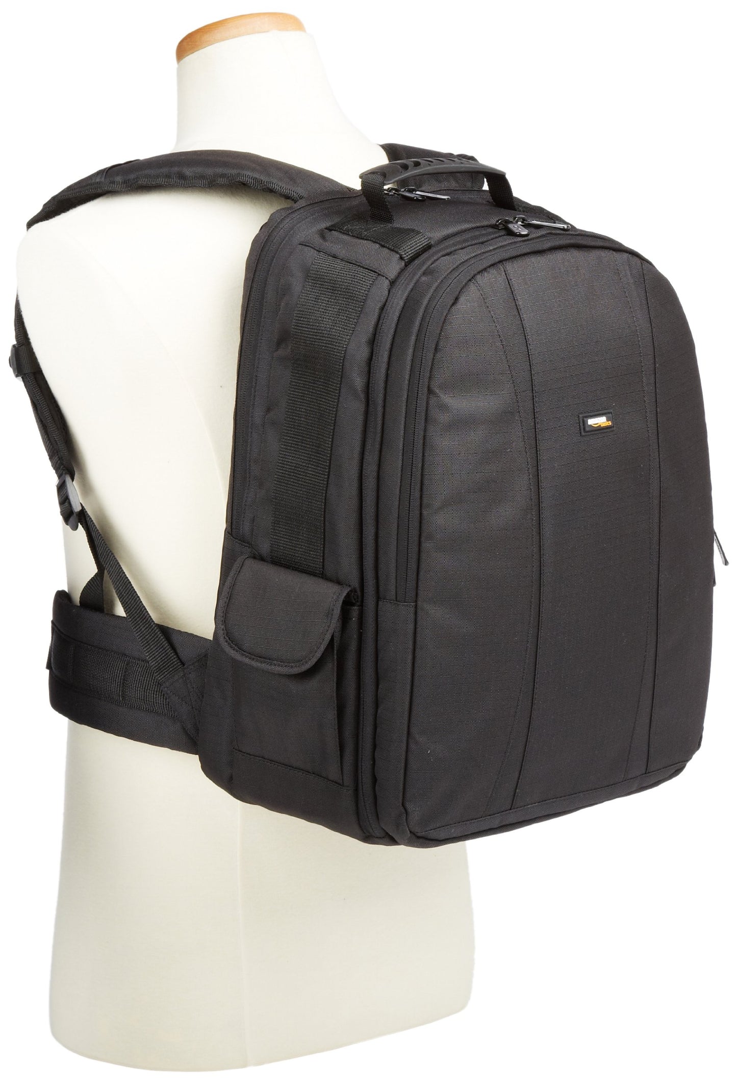Amazon Basics DSLR Camera and Laptop Backpack Bag - 13 x 9 x 18 Inches, Black and Grey