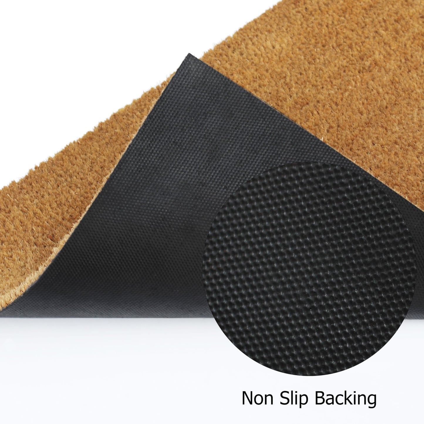 IRONGATE Coco Coir Doormat - Non Slip Heavy Duty Backing Door Mat - Dirt Trapping Welcome Mat - Easy Clean Durable Wide Entryway Sliding French Door High Traffic Indoor Outdoor Doormat -17x39- Natural