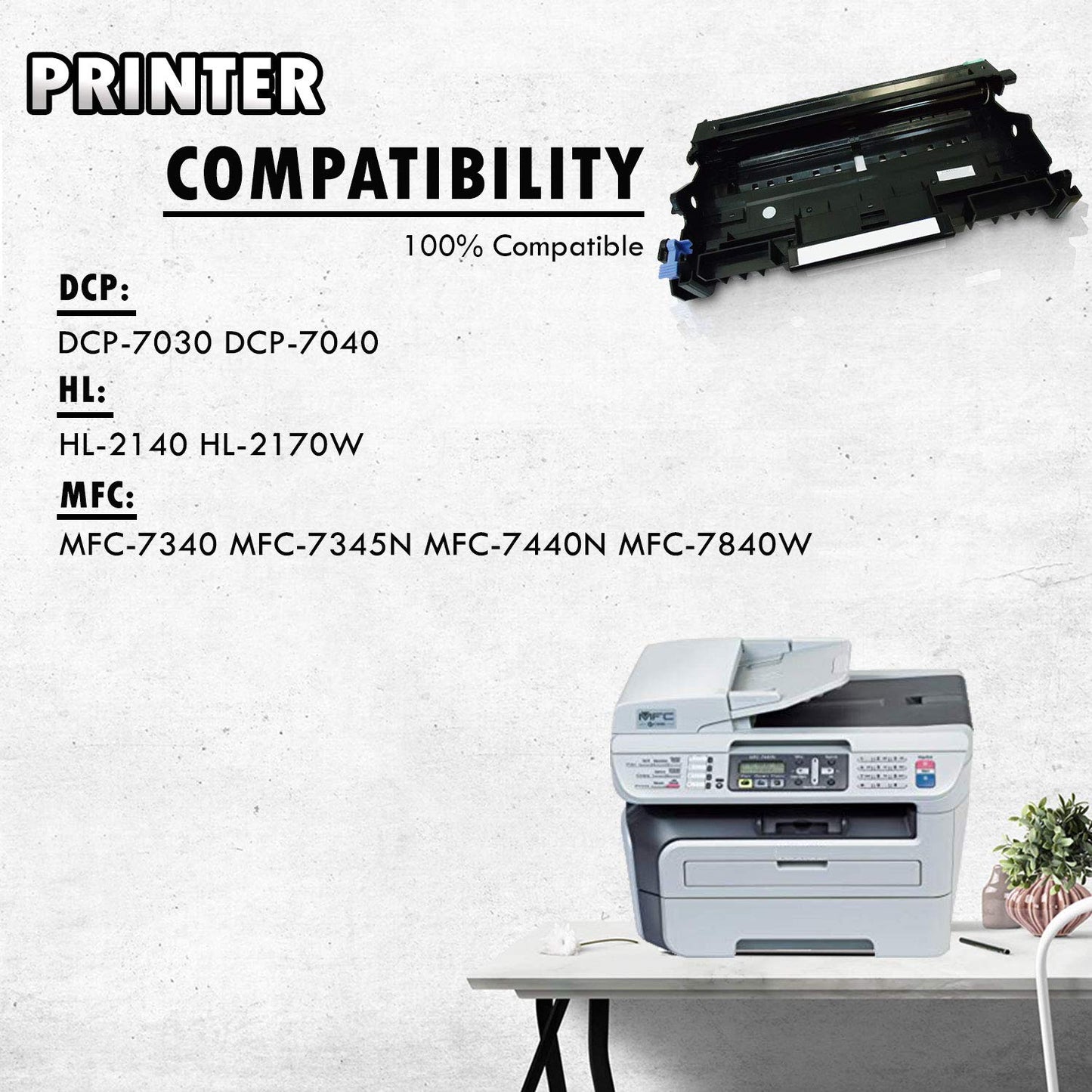 InkFirst® Drum Unit DR-360 (DR360) Compatible Remanufactured for Brother DR-360 Drum DCP-7030 DCP-7040 MFC-7340 MFC-7345N MFC-7440N MFC-7840W HL-2140 HL-2170W