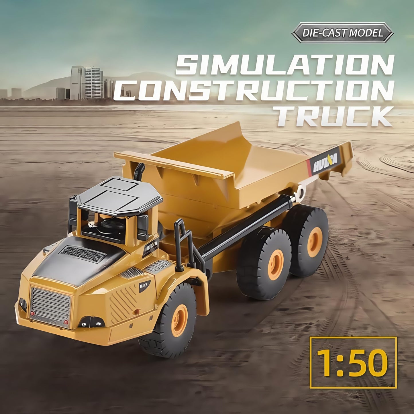 Gemini&Genius Excavator and Articulated Dump Truck 1:50 Scale 2 in 1 Mechanical Digger Engineering Vehicle Heavy Construction Machinery Toys for Kid and Decoration for Boys Room