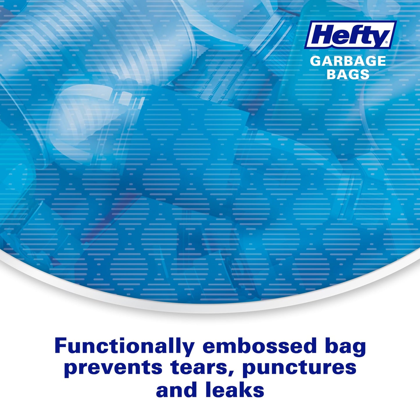 Hefty™ Ultra Strong 100ct Clear Garbage Bags Tall 50 L, Drawstring, Arm and Hammer odour neutralizer, MEGA Recycling/Waste/Kitchen/Trash Plastic Pack bags, Fits simplehuman code N