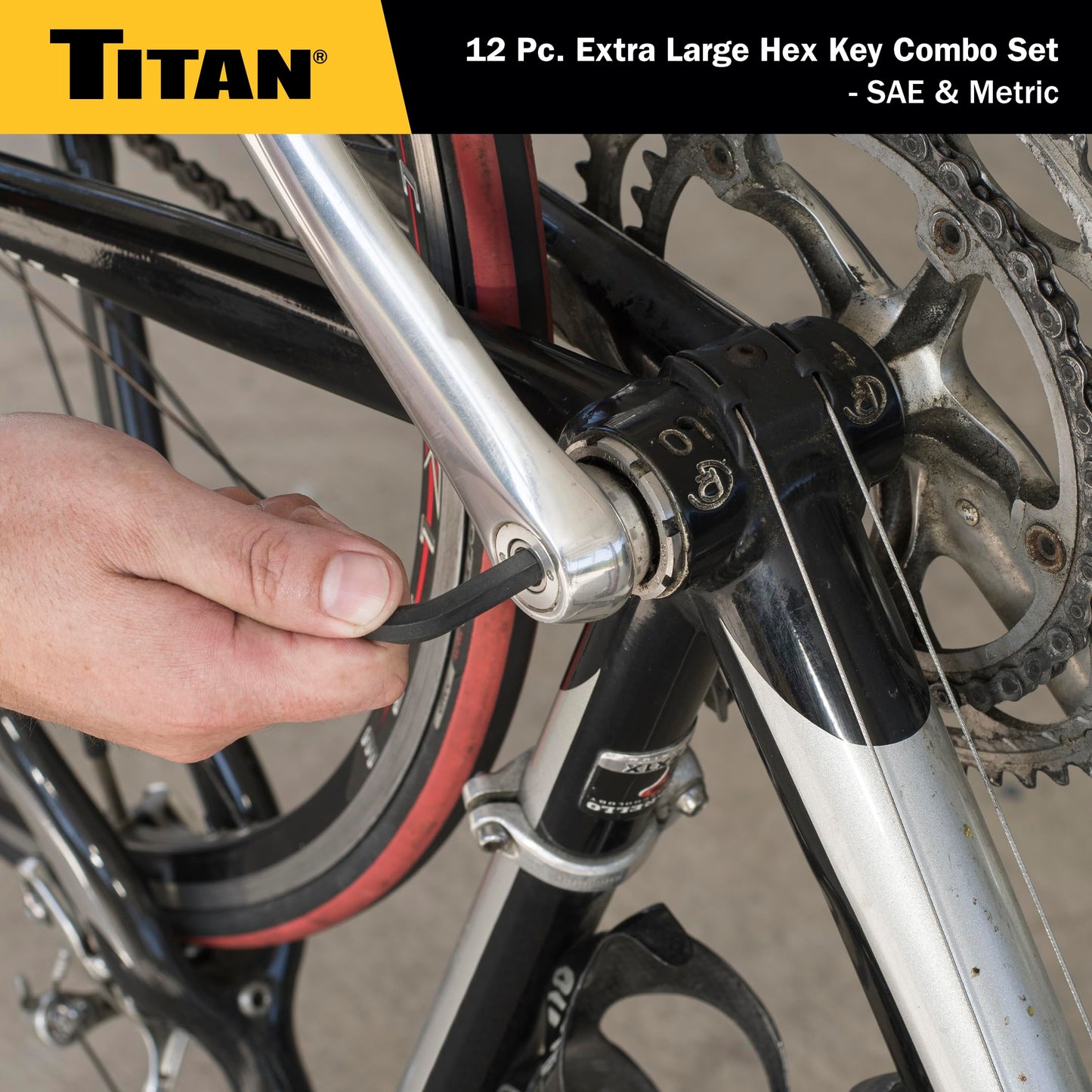 Titan Tools - Extra Large HEX Key Combo Set - 12 Piece