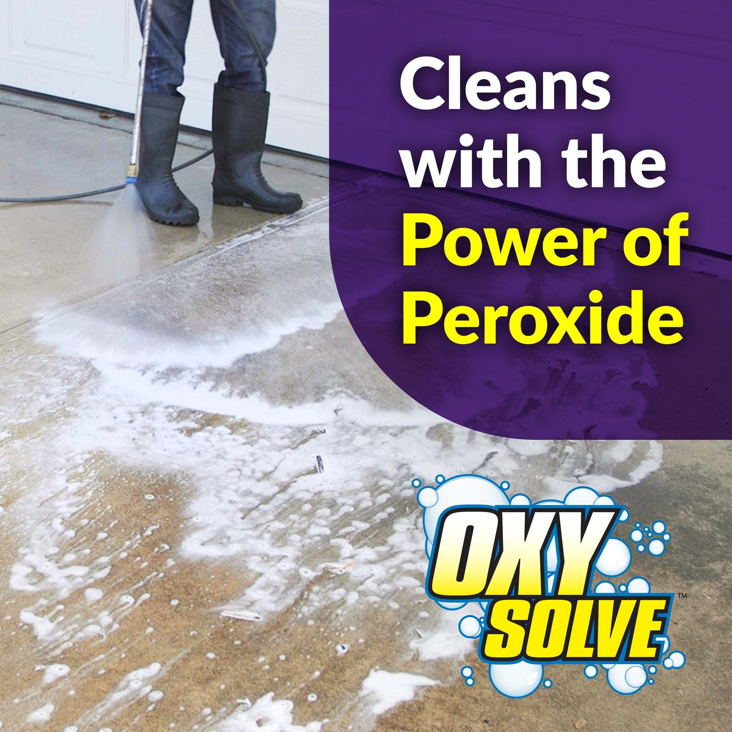 Simple Green Oxy Solve Concrete and Driveway Pressure Washer Cleaner - Removes Stains from Mold, Mildew and Oil on Garage Floors, Sidewalks, Walkways & Driveways - Concentrate 1 Gal.