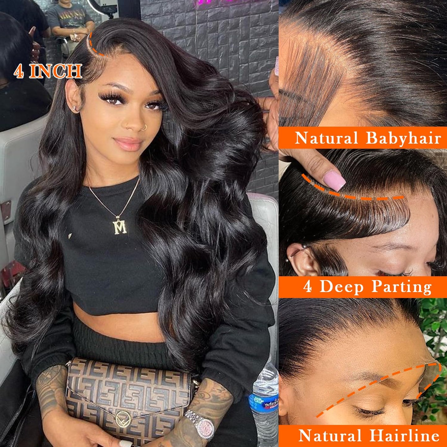 30 Inch Lace Front Wigs For Human Hair 13x4 HD Lace Frontl Human Hair Wigs Human Hair Wig 200% Density Glueless Wigs Human Hair Pre Plucked Human Hair