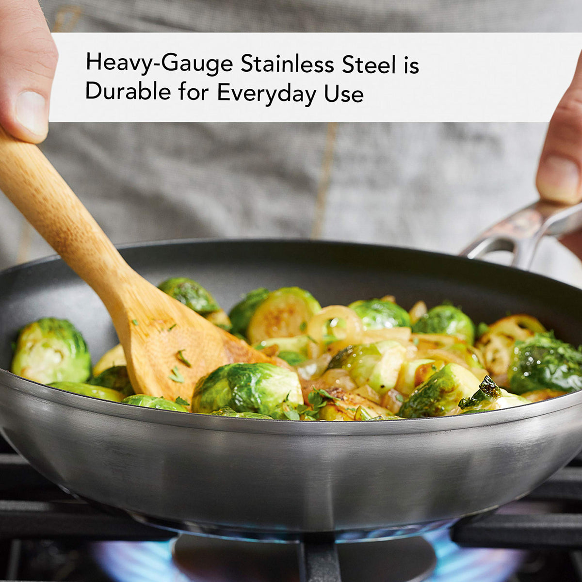 KitchenAid - 3-Ply Base Brushed Stainless Steel Nonstick Frying Pan (24cm/9.5in)