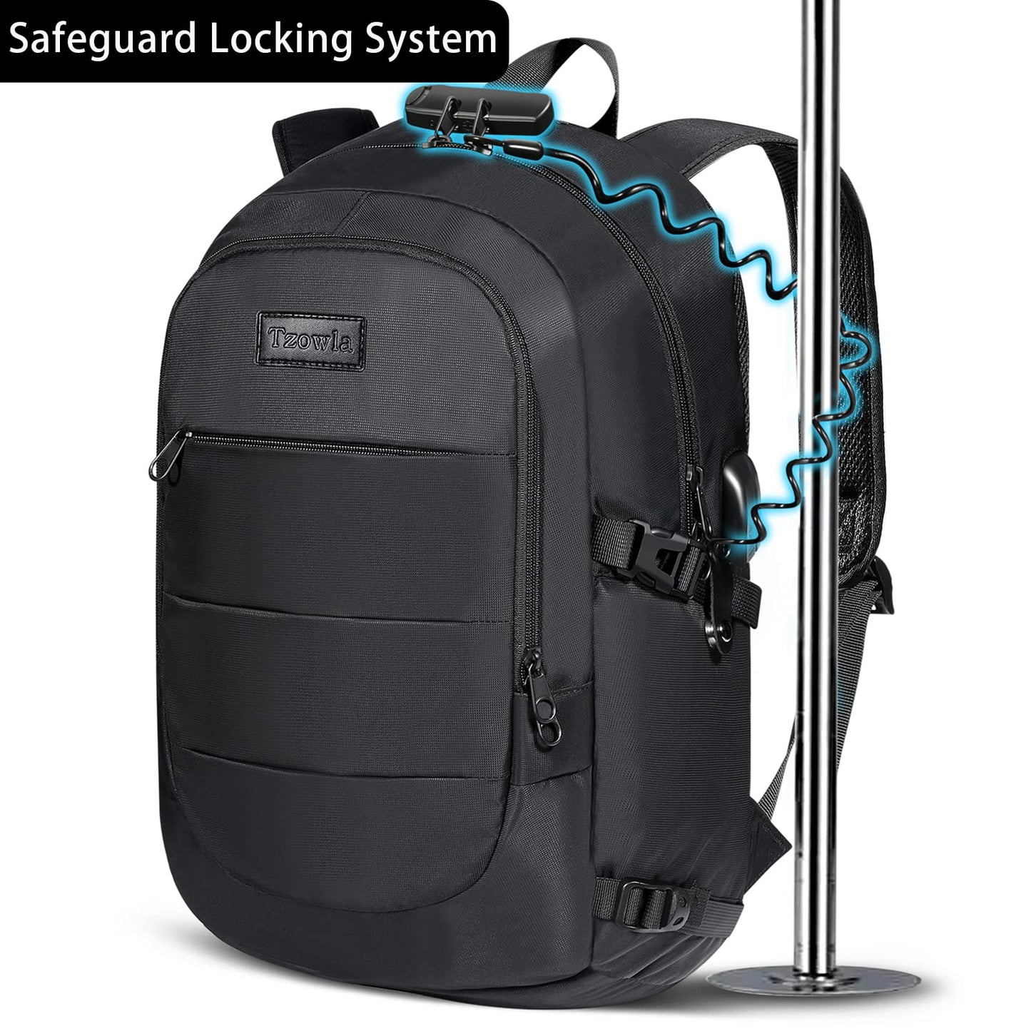 Tzowla 40 Liter Anti Theft with USB Charging Port Laptop Backpack