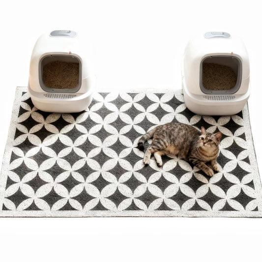 Cat Litter Mat - Extra Large Waterproof Mat with Deep Grids | Non-Slip Scatter Control for Litter Box | Durable PVC Mesh, Soft on Paws | Traps Litter & Reduces Mess (XX-Large)