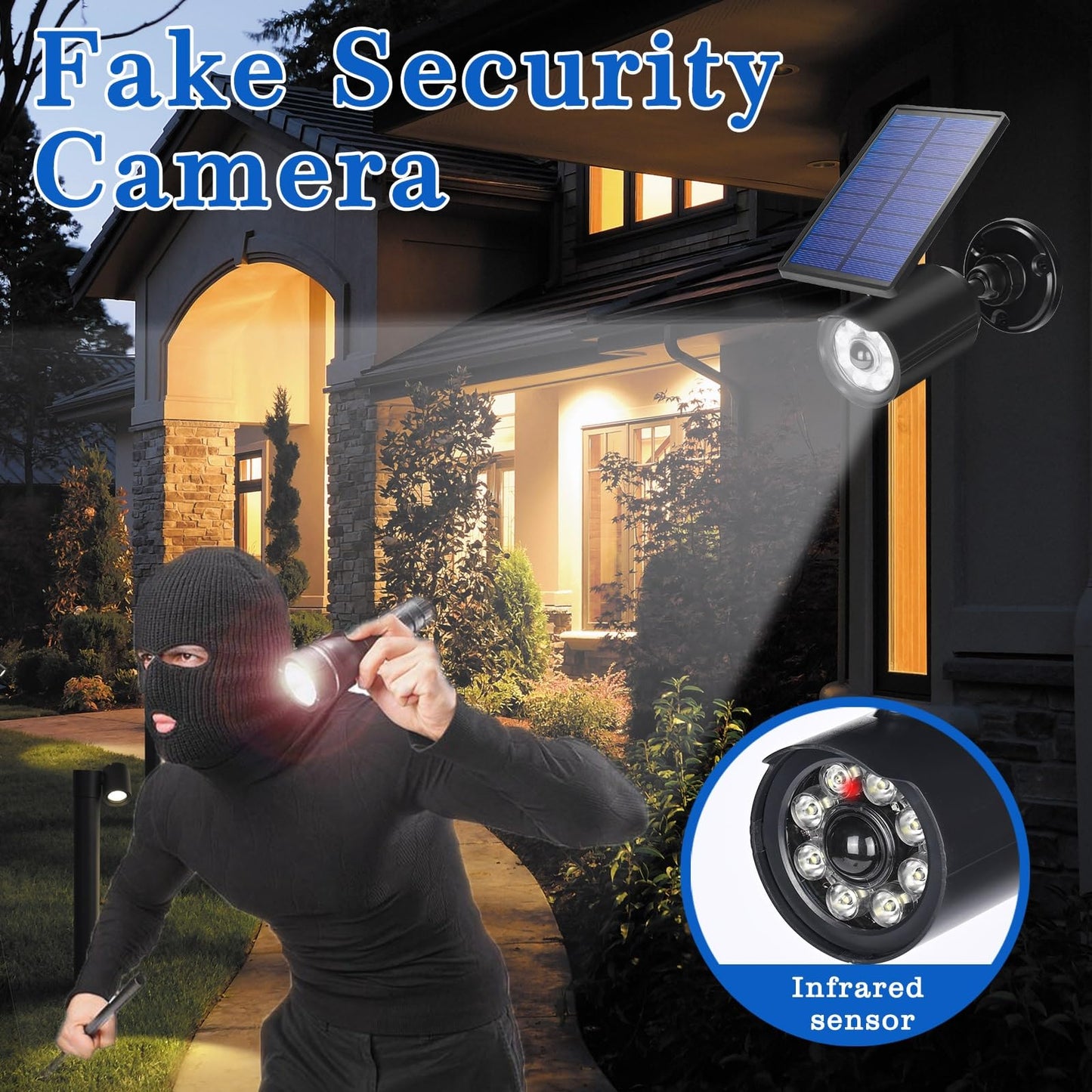 WaitScher Solar Lights Outdoor IP67 Waterproof Motion Sensor LED Security Flood Light 1600LM for Outside Garden Driveway Path Deck Landscape Yard(2pack)