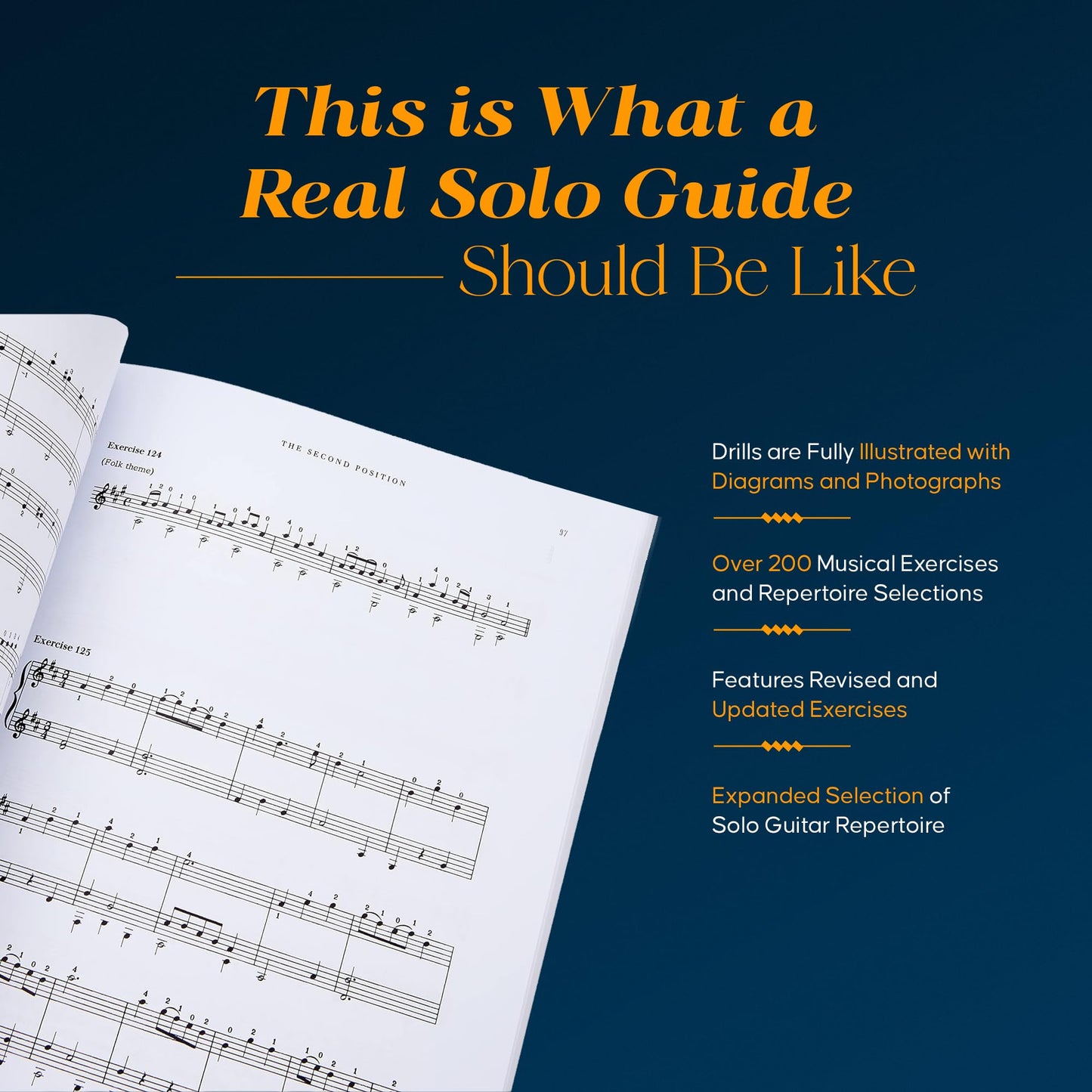 Solo Guitar Playing Book 1 Fourth Edition by Frederick Noad | Classical Guitar Method for Beginners and Students | Guitar Technique and Music Theory Book with Chords Exercises and Repertoire