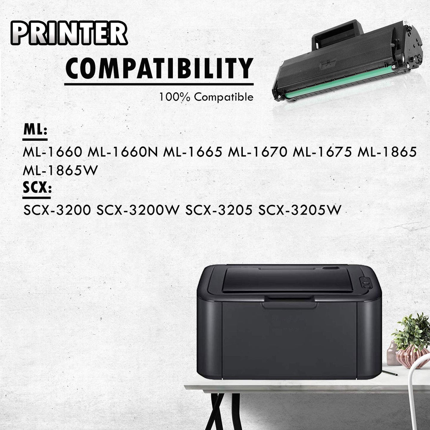 2 Inkfirst Compatible Toner Cartridges Compatible with Samsung MLT-D104S D104S ML-1660 ML-1865 SCX-3200 Black ML-1660 ML-1660N ML-1665 ML-1670 ML-1675 ML-1865 ML-1865W SCX-3200 SCX-3200W SCX-3205