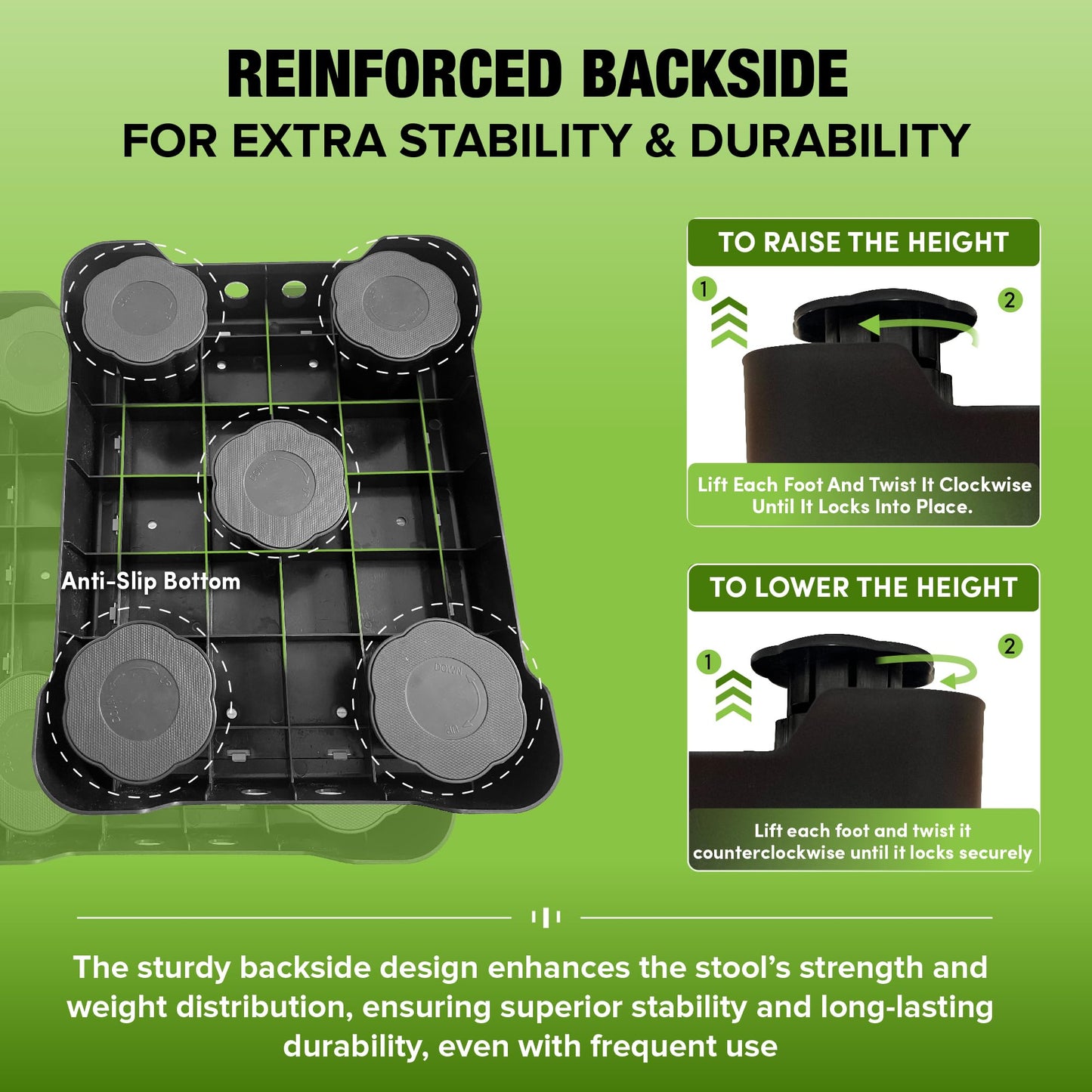Small Step Stools for Adults - Noctilucent Small Mobility Aid for Seniors - Portable Heavy Duty Plastic Step Platform & Bed Steps for High Beds for Adults - Assist Device for Kitchen Bathroom Toilet
