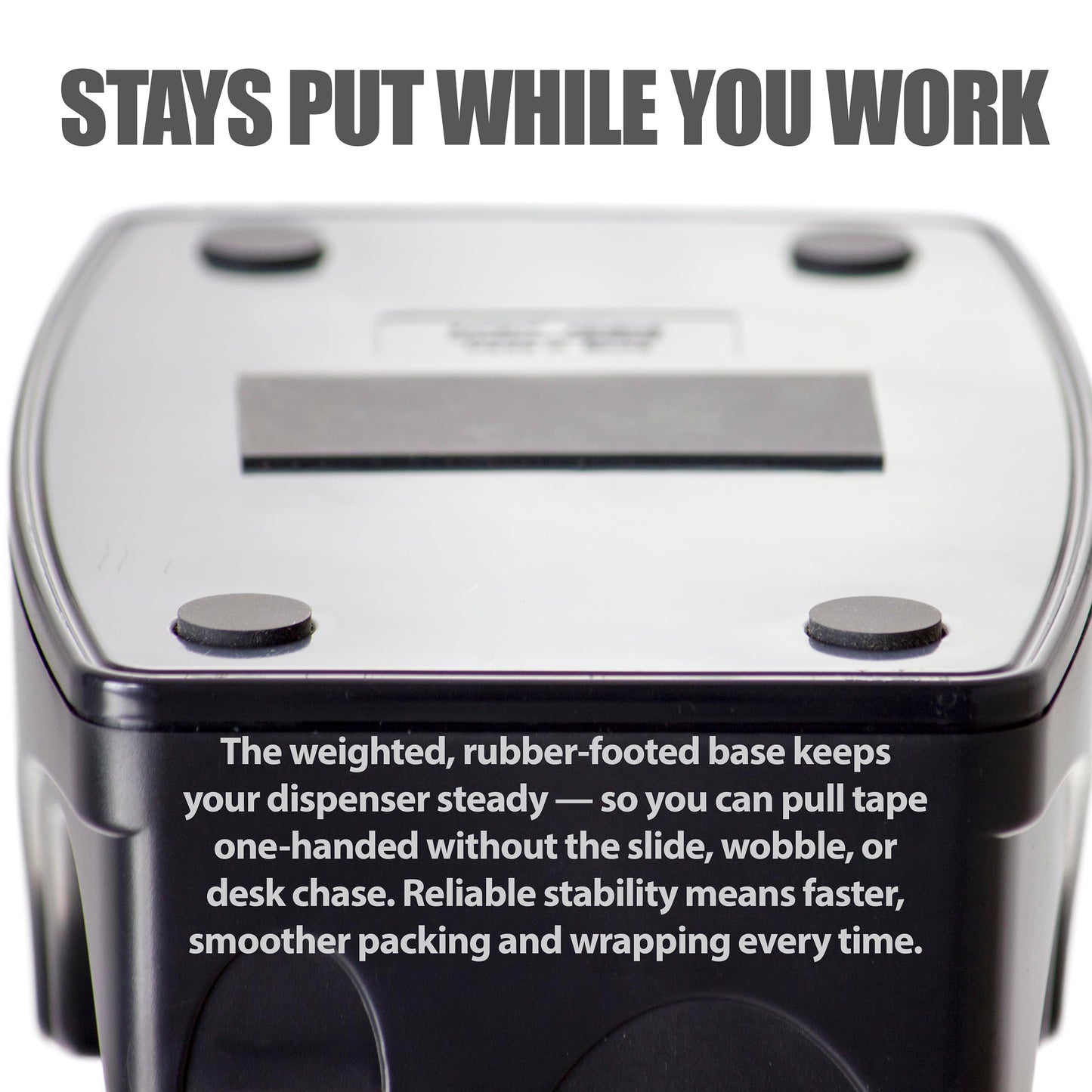 Officemate Recycled 2-in-1 Heavy Duty Tape Dispenser, Black (96690)