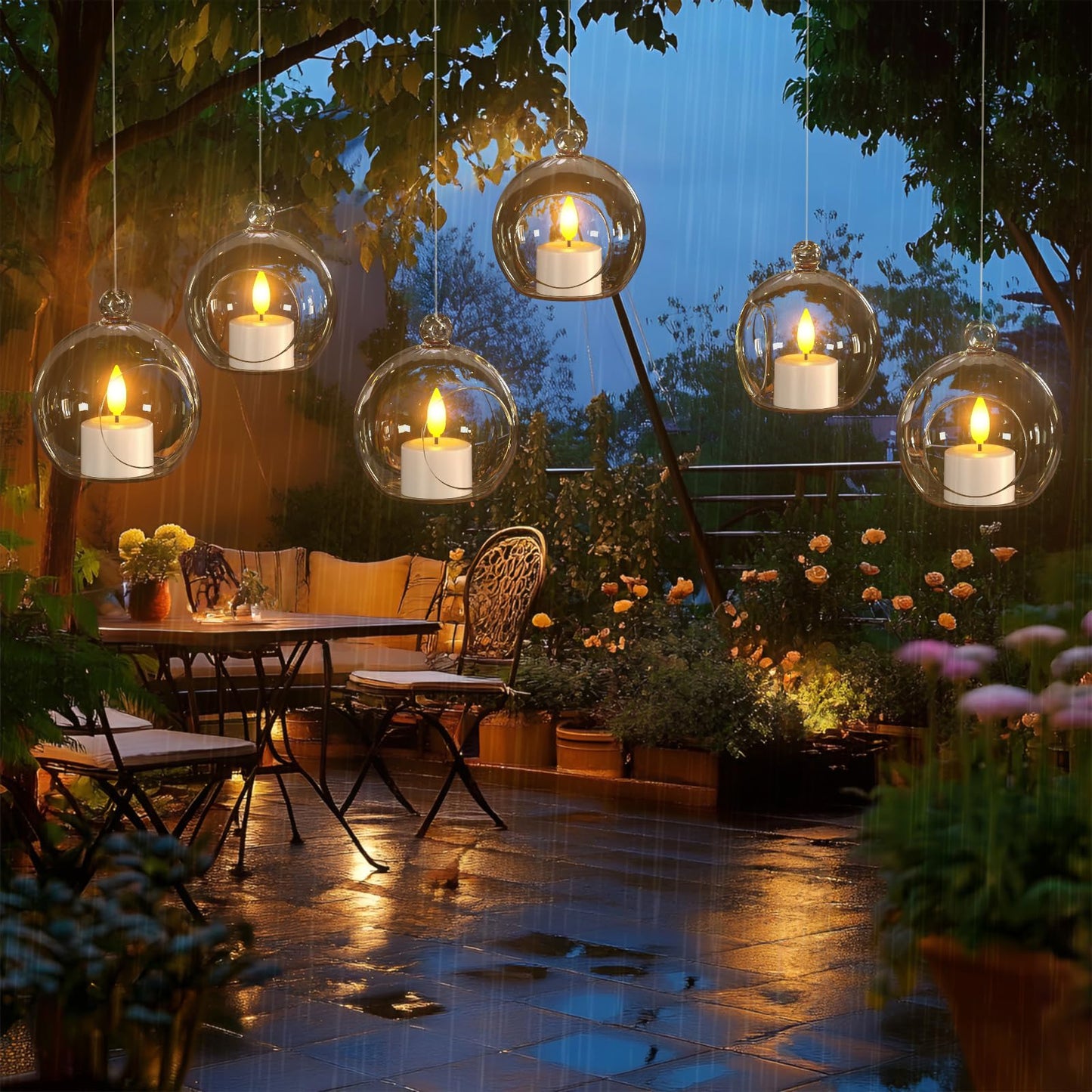 PChero Flameless Candles with Remote Timer & Charging Station, 12 Pack Waterproof Rechargeable LED Tea Lights Fake Floating Candles for Pool Outdoor Lantern Wedding Centerpieces Christmas Decor