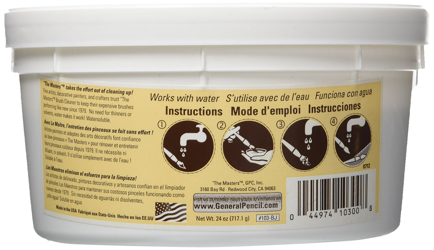 General Pencil 103-BJ The Masters Brush Cleaner and Preserver Tub, 24-Ounce