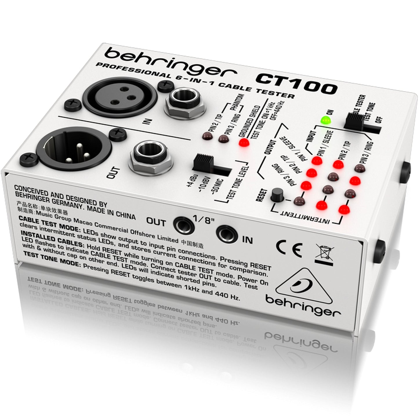 Behringer CT100 Professional 6-in-1 Cable Tester