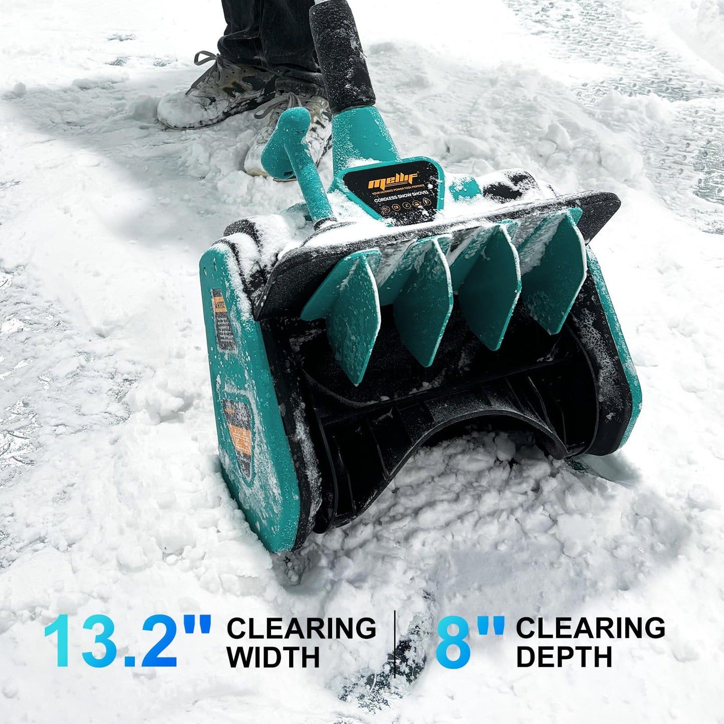 36V Cordless Snow Shovel Compatible with Makita 18V Battery(Tool Only), Electric Power Snow Thrower, Handheld Snow Blower with 13.2" in. Width 8" in. Depth, 26.5' ft Throwing Distance