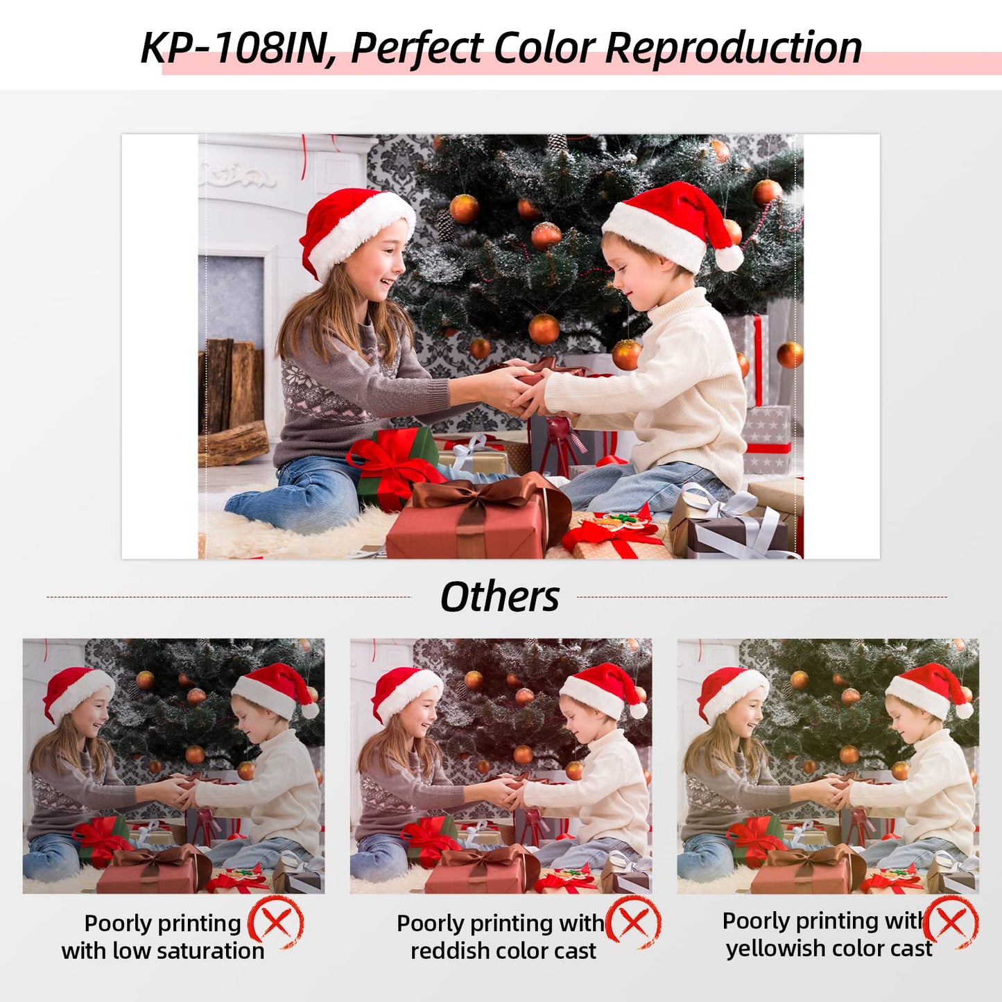 Compatible Canon Selphy CP1500 CP1300 Ink and Paper, KP-108IN 3 Color Ink Cartridges and 108 Sheets 4 x 6 Paper Glossy, for Selphy CP1500 CP1300 CP1200 CP1000 CP910 CP900 CP810 CP800