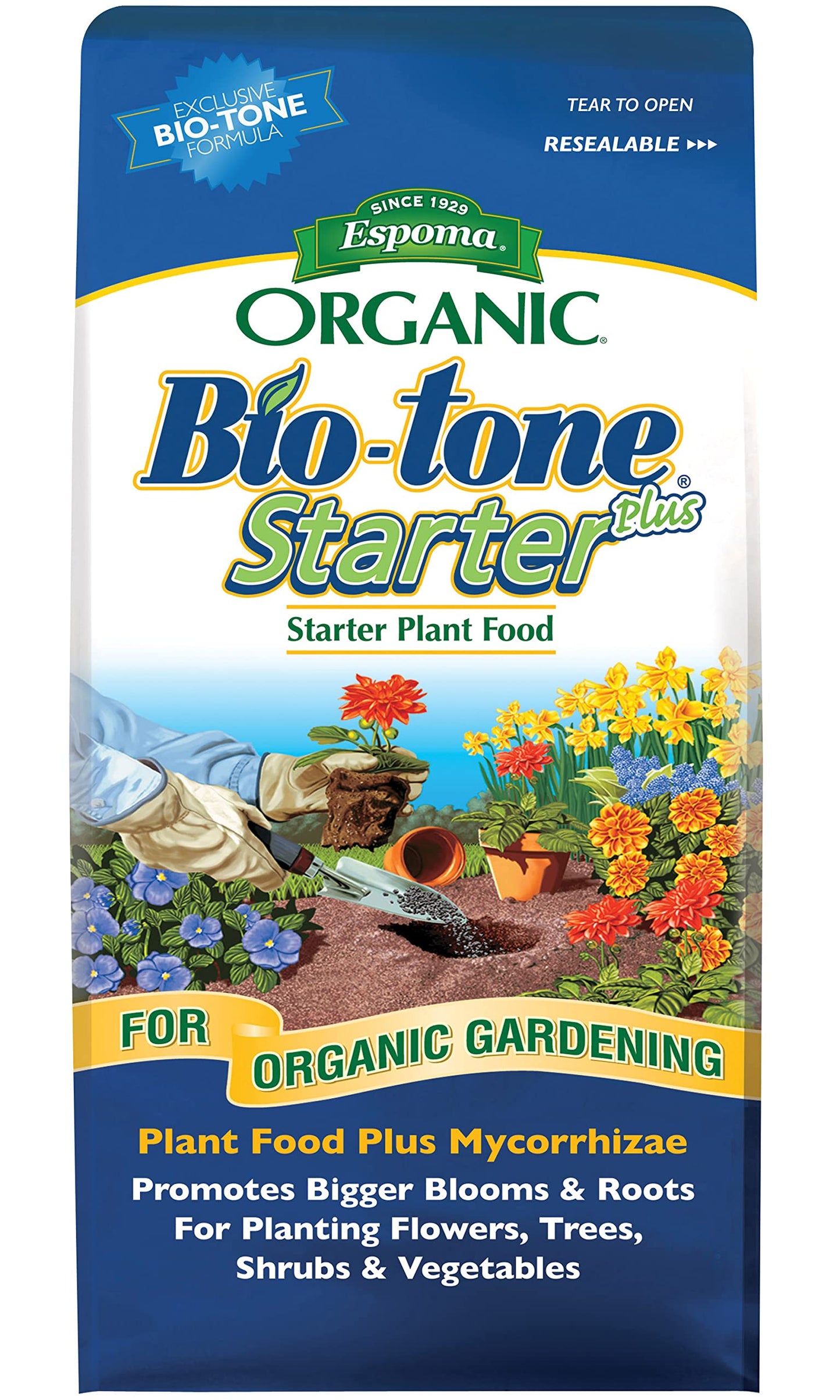 Espoma BTSP8 Organic 4-3-3 BioTone Starter Plus Fertilizer, 8 lb
