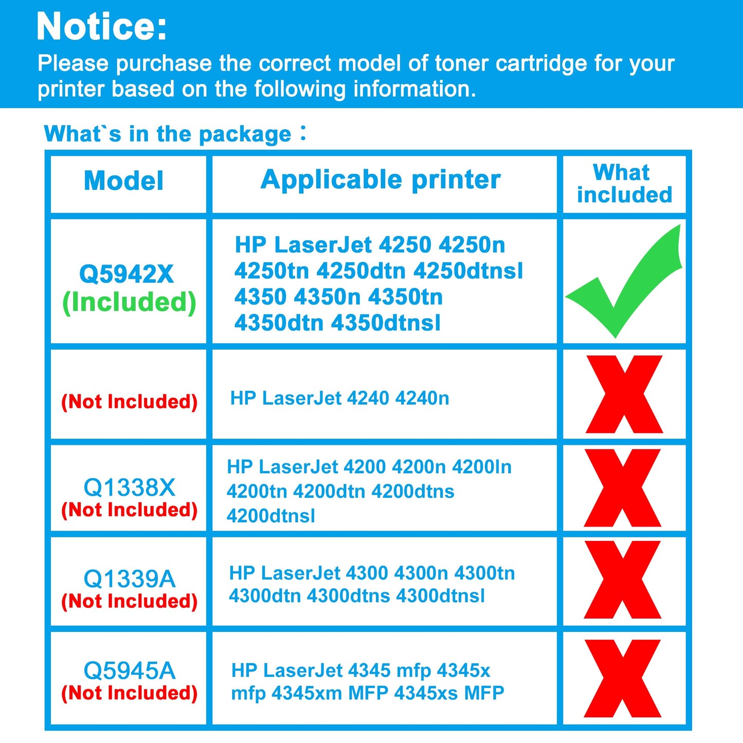 LCL Compatible Toner Cartridge for HP 42X 5942X Q5942X 20000 Pages (1-Pack,Black) for HP LaserJet 4250 4250n 4250tn 4250dtn 4250dtnsl 4350 4350n 4350tn 4350dtn 4350dtnsl