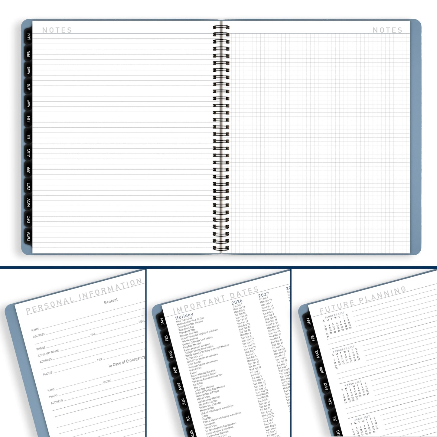 AT-A-GLANCE 2026 Planner, Monthly, 9” x 11”, Large, Contemporary, Drizzle (70250X2026)