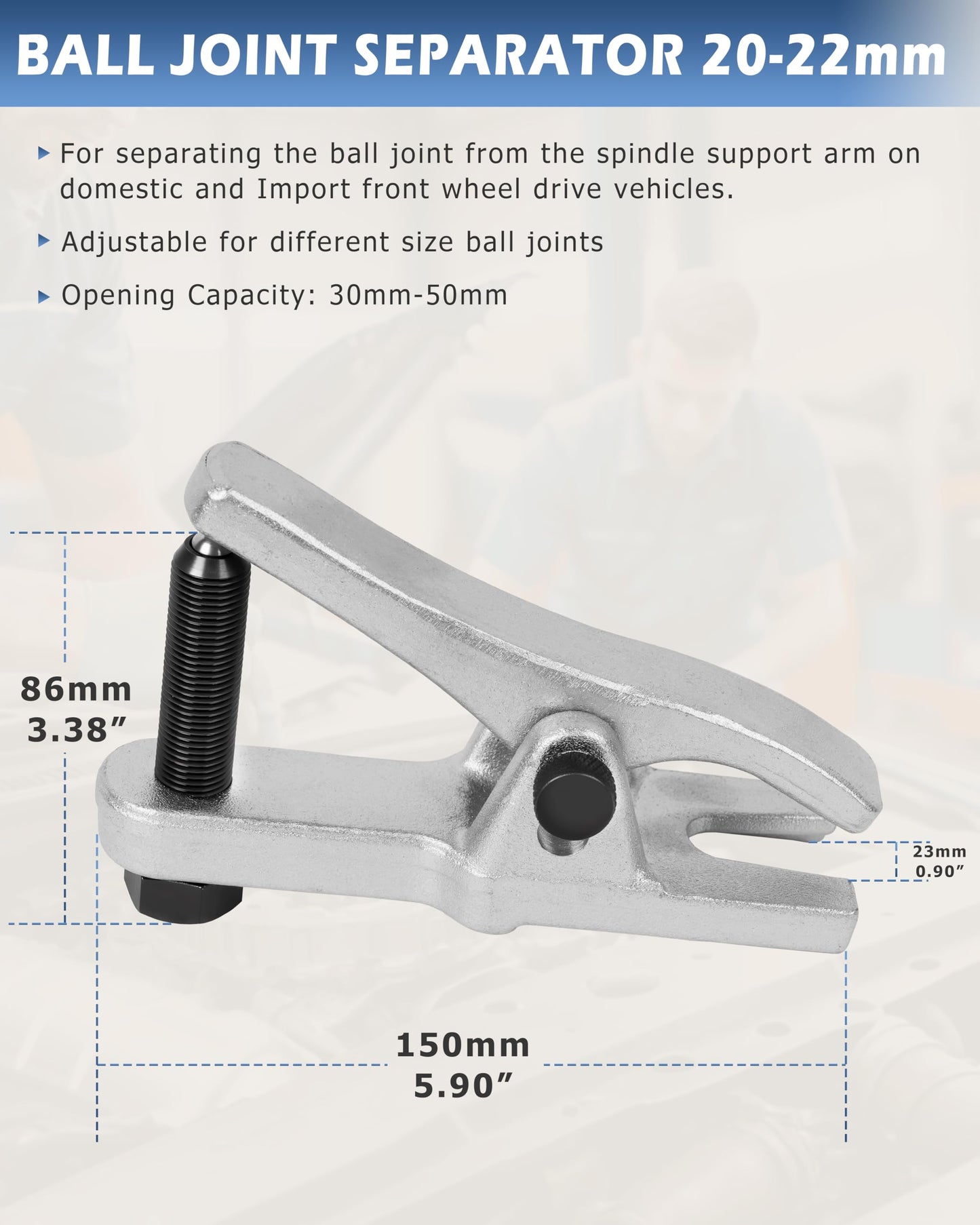 DAYUAN 3Pcs Universal Ball Joint Separator Set, Tie Rod End Extractor Kit Ball Joint Puller Removal Tool for Front End Service on Most Cars/Trucks/ATVs