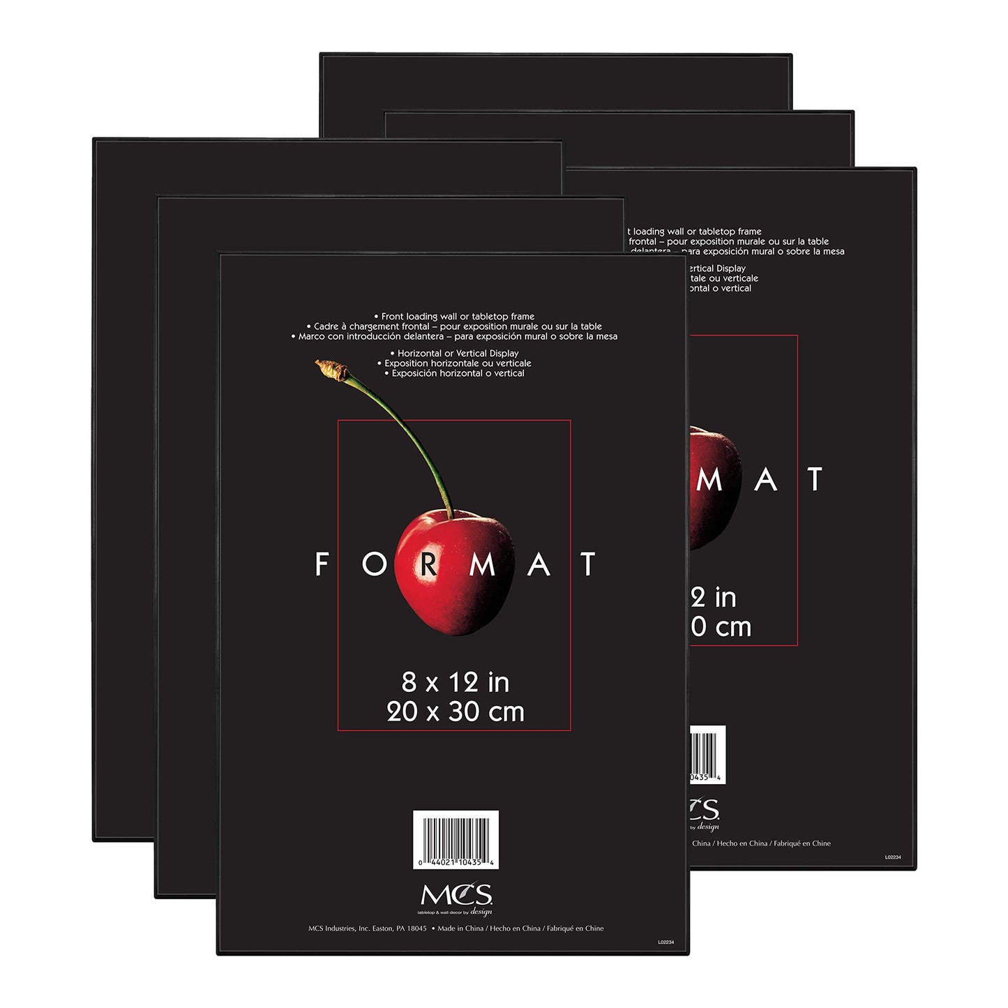 MCS Format Frame, Black, 8 x 12 in, 6 pk
