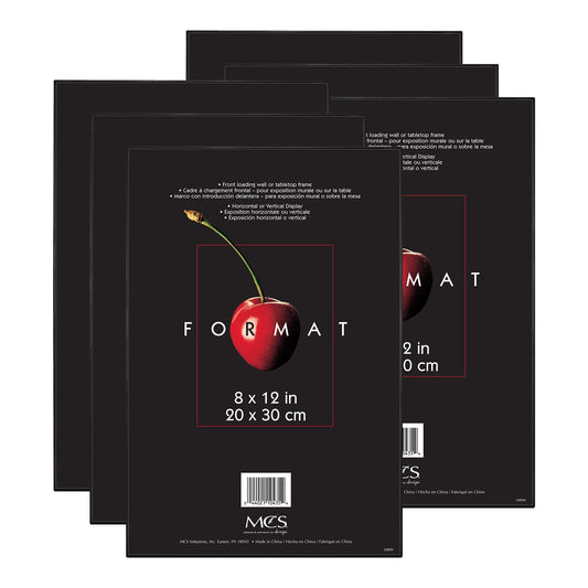 MCS Format Frame, Black, 8 x 12 in, 6 pk