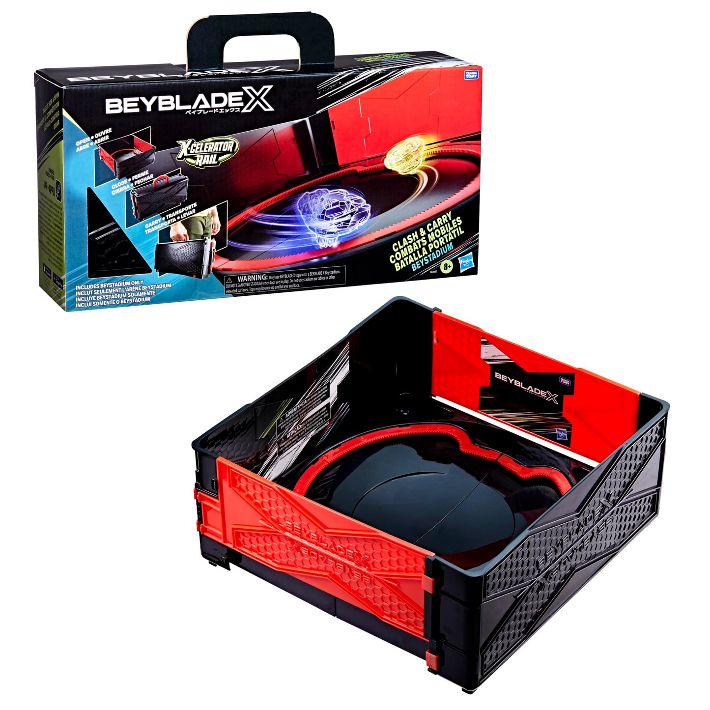 Beyblade X Clash & Carry Beystadium Battle Arena for Beyblade Spinning-Top Toys, Kids Gifts, Ages 8+