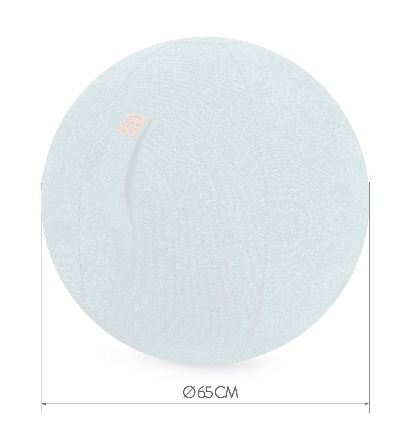 Gouchee Home Alfa Sitting Ball European Design Exercise Ball Chair for Offices, Home Pilates, Ergonomic Posture, Balance, Stability and Fitness Aesthetic Swiss Ball with Soft Cover and Handle. Petrol