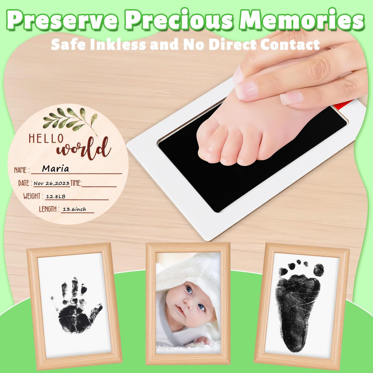 8PCS Baby Shower Gifts, New Born Baby Gifts for Girls Boys, Includes Baby Blankets, Funny Socks, Baby Keepsake and Milestone, Unique Newborn Essentials Gift Set