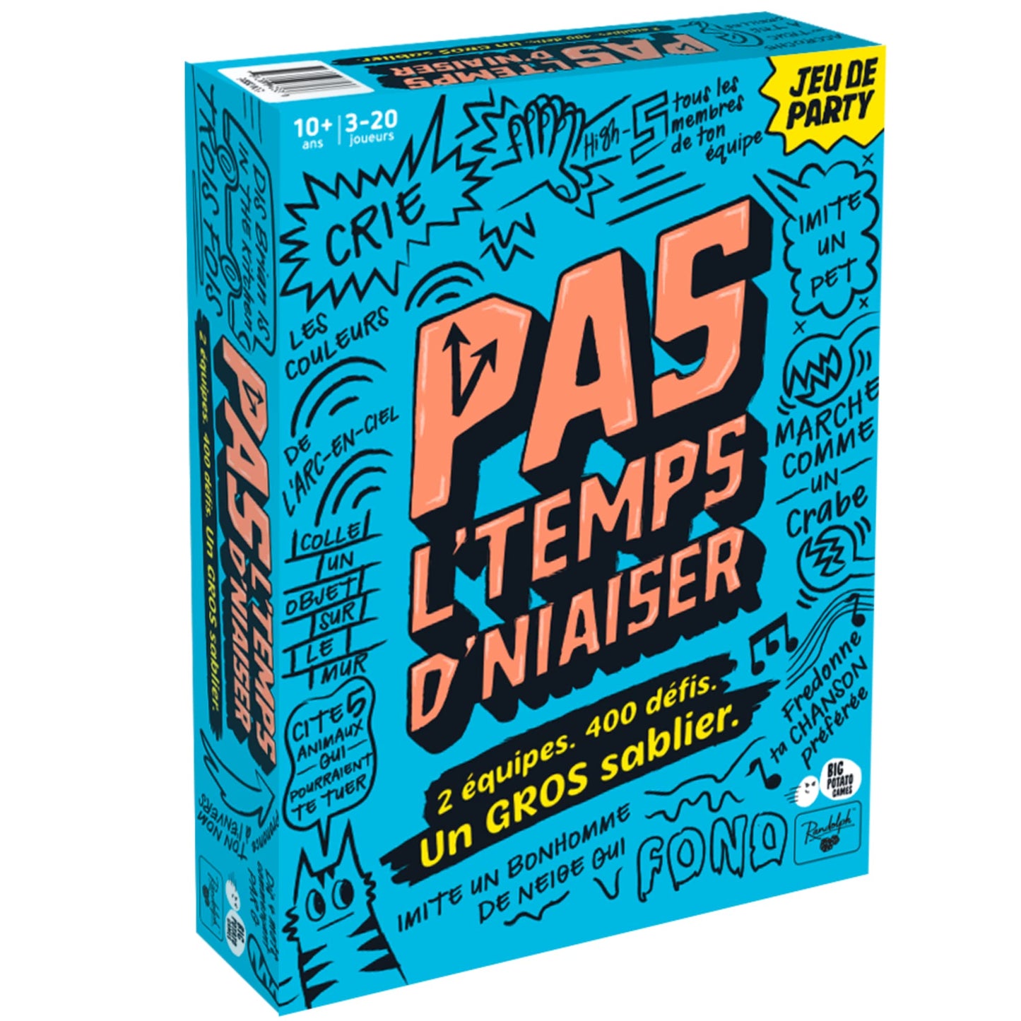 Pas l'temps d'niaiser | FR | Jeu de Party | 10 ans et + | 3 à 20 joueurs | 15 Minutes