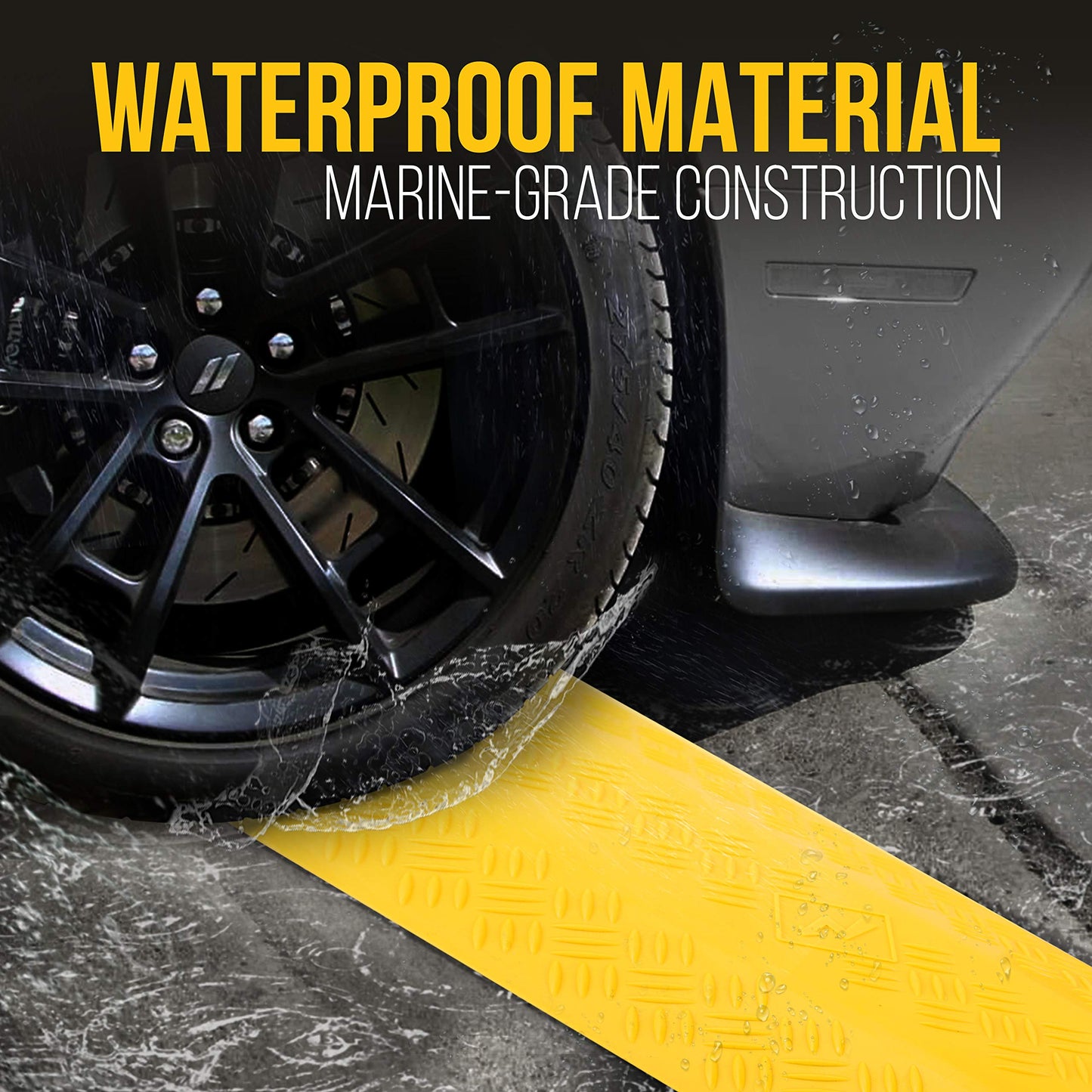 Durable Cable Ramp Protective Cover - 2,000 lbs Max Heavy Duty Drop Over Hose & Cable Track Protector, Safe in High Walking Traffic Areas - Cable Concealer for Outdoor & Indoor Use